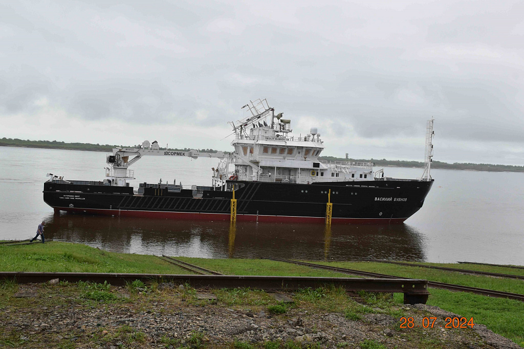 In Blagoveshchensk, the new MGS “Vasily Bubnov” of project 19910 was launched for the Russian Navy - news, Russia, Sdelanounas ru, Shipbuilding, Blagoveshchensk, Navy, Pacific Fleet, launching, Amur region, Дальний Восток, Video, Video VK, VKontakte (link), Longpost, Politics