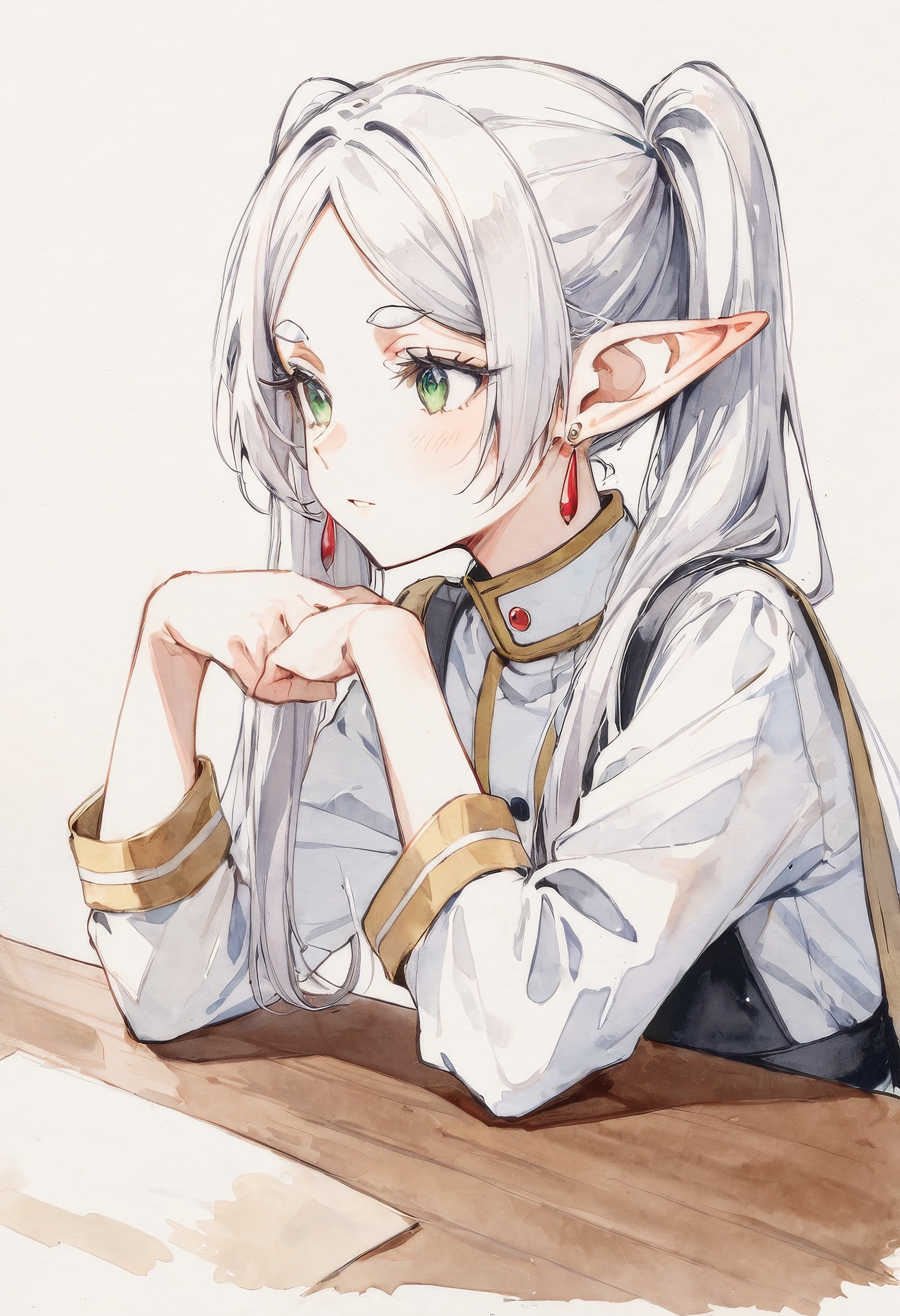 Frieren - Anime, Anime art, Frieren, Sousou no Frieren, Neural network art, Elves