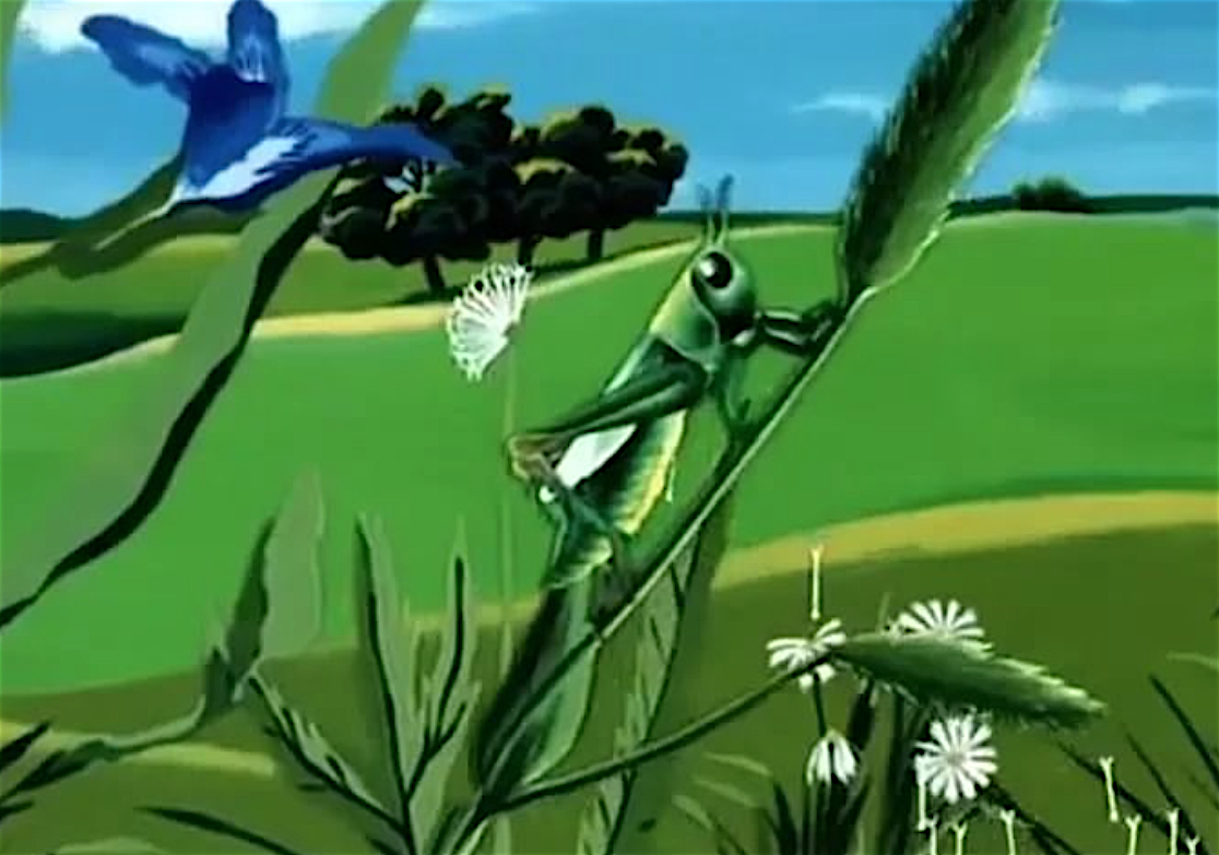 But then the grasshopper came... - My, Children's magazine, In the grass Grasshopper sat, Grasshopper, Song, Children's literature, Biology, Insects, Frogs, Longpost