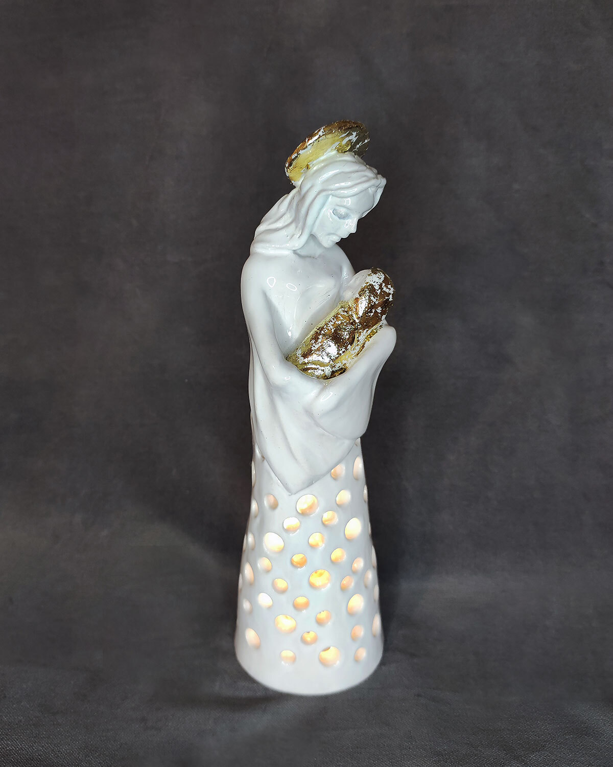 Light of Mother's Love - Лепка, Ceramics, With your own hands, Needlework with process, Handmade, Mum, Lamp, Video, Vertical video, Instagram (link), Longpost