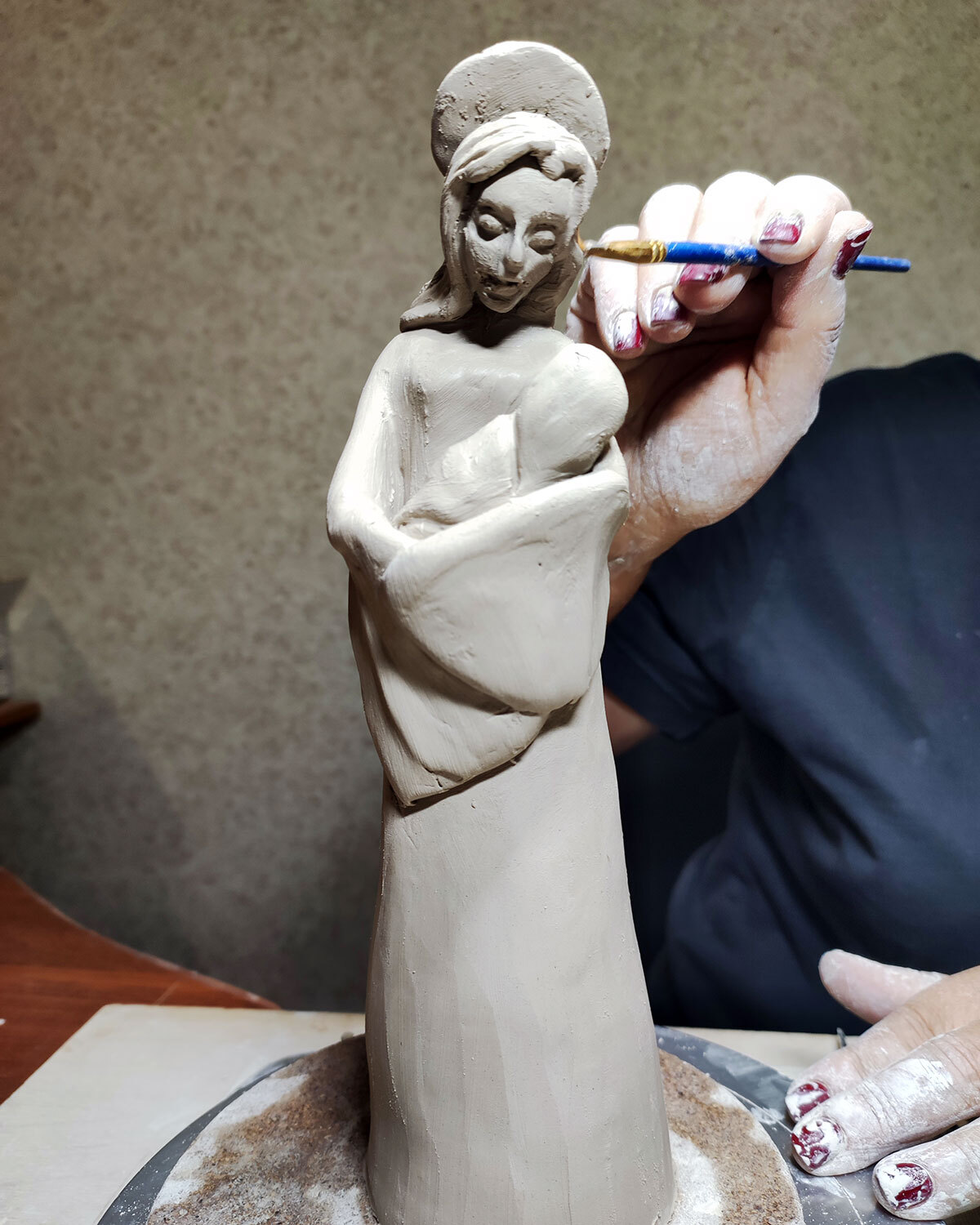 Light of Mother's Love - Лепка, Ceramics, With your own hands, Needlework with process, Handmade, Mum, Lamp, Video, Vertical video, Instagram (link), Longpost