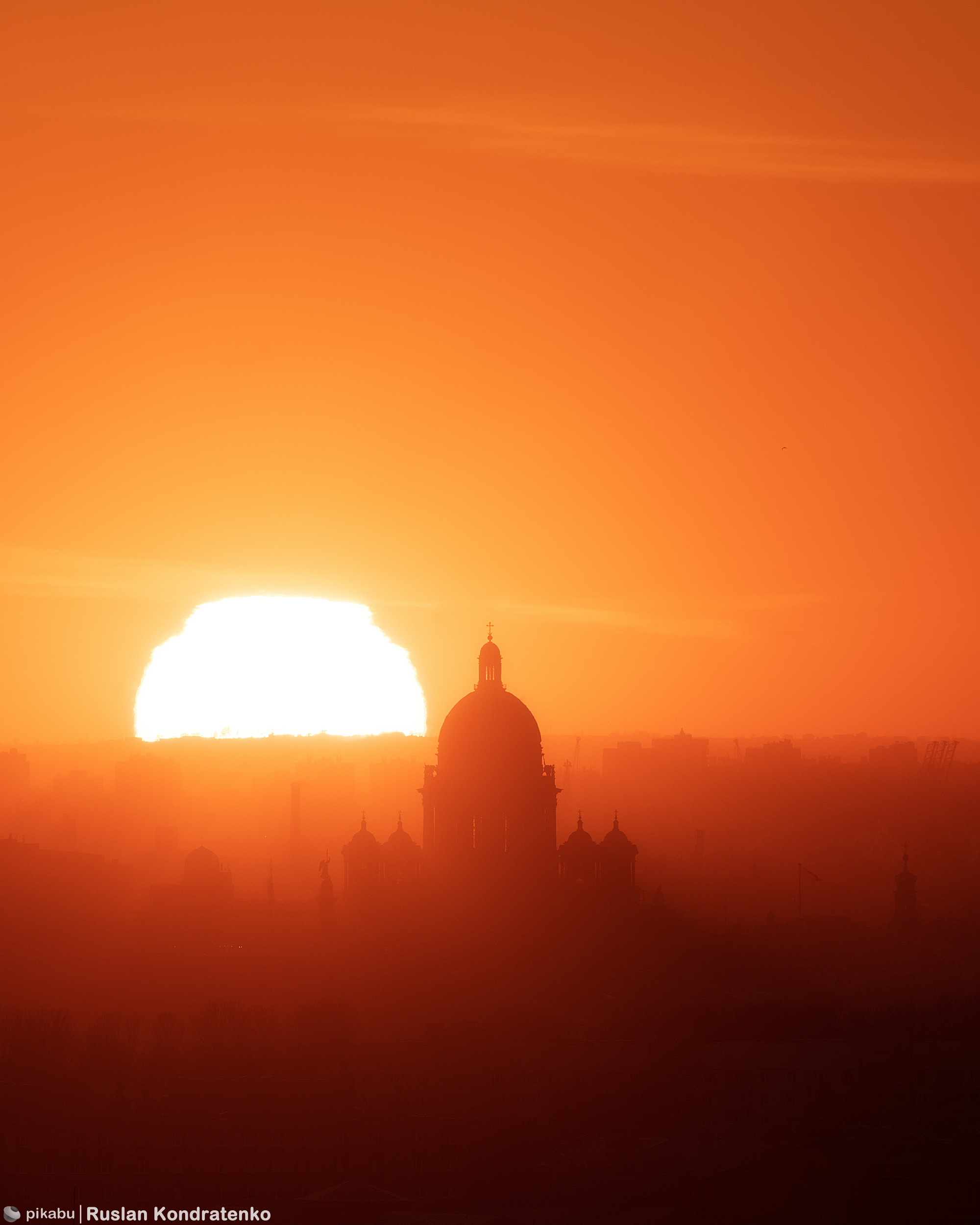 Sunset behind St Isaac's Cathedral - My, Town, Saint Petersburg, Architecture, The photo, The cathedral, Longpost, Saint Isaac's Cathedral