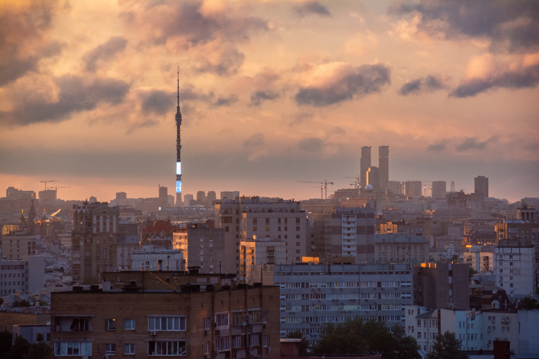 Moscow at sunset - My, Moscow, Evening, Sunset, Longpost, The photo