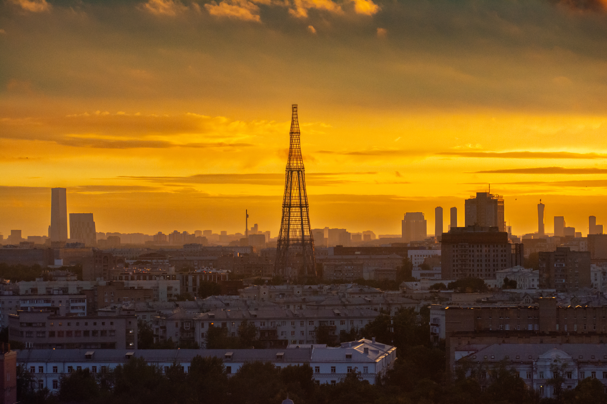 Москва на закате - Моё, Москва, Вечер, Закат, Длиннопост, Фотография