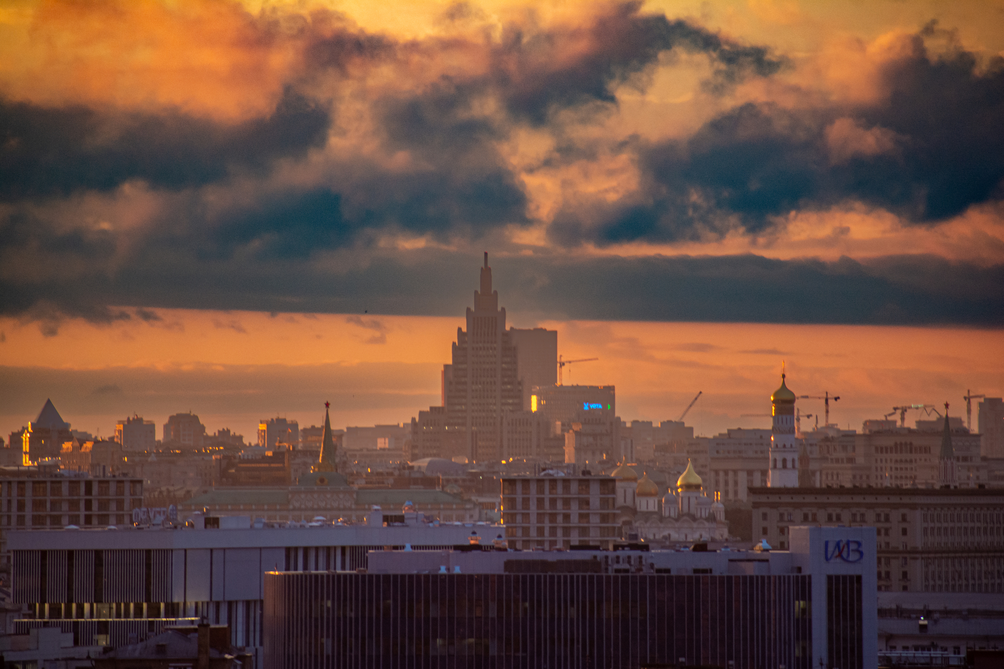 Москва на закате - Моё, Москва, Вечер, Закат, Длиннопост, Фотография