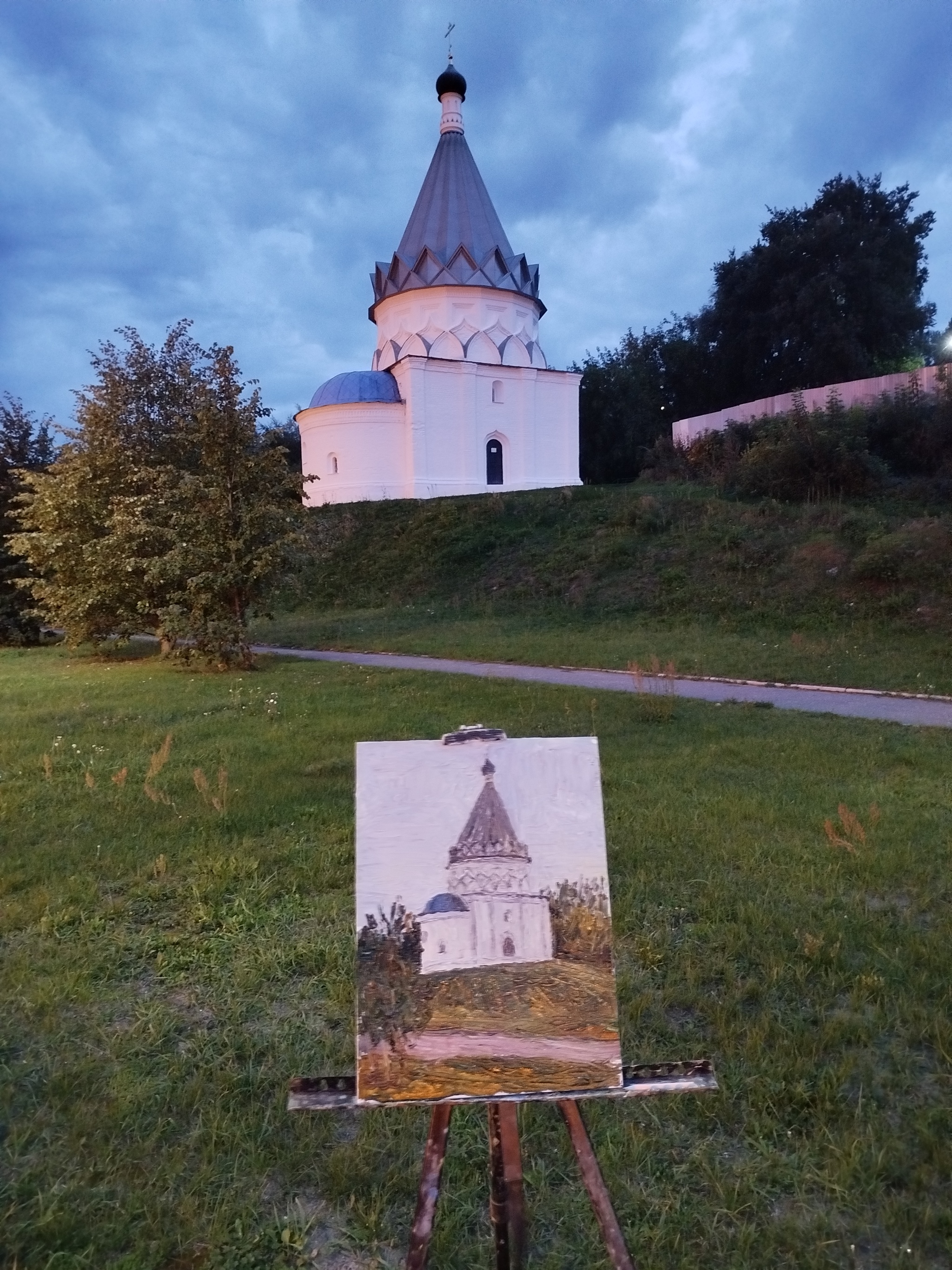 My new picture - My, Landscape, History, Monument, Temple, Local history, Painting, Oil painting, Longpost