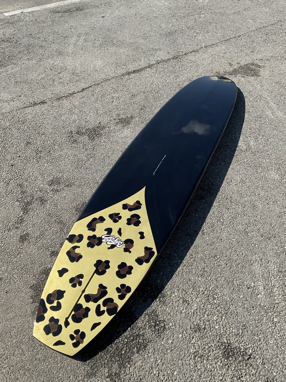 New surfboard longboard 9'3 from the SLIDERS workshop. Almost 49.5... - My, Surfing, Surfboard, Surfer, Epoxy resin, Art, Leopard, Longboard, With your own hands, Workshop, Longpost, Needlework with process