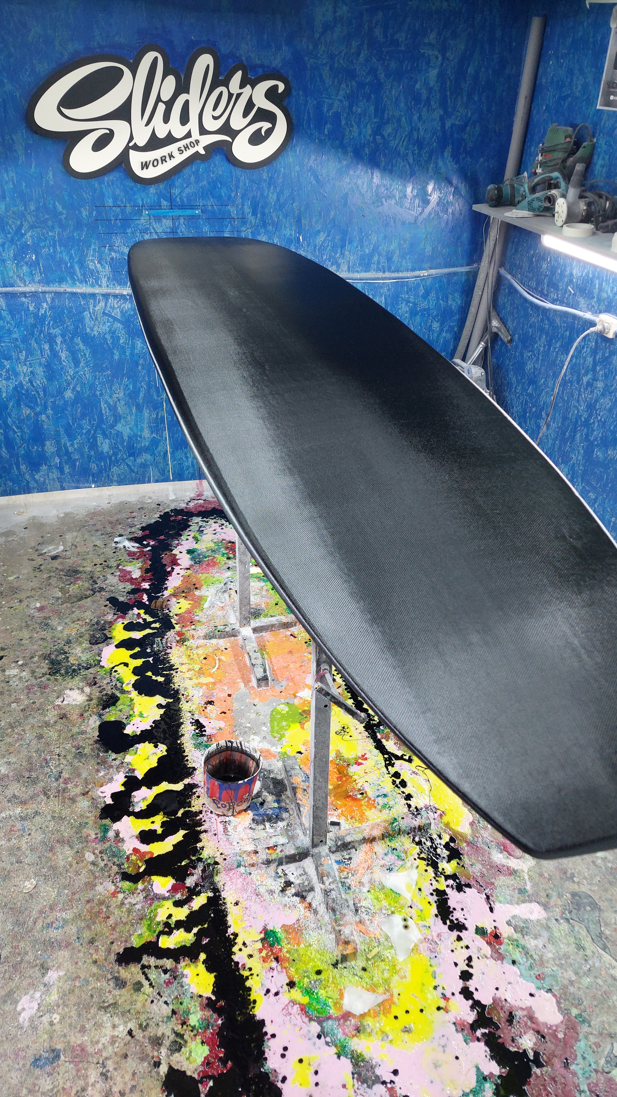 New surfboard longboard 9'3 from the SLIDERS workshop. Almost 49.5... - My, Surfing, Surfboard, Surfer, Epoxy resin, Art, Leopard, Longboard, With your own hands, Workshop, Longpost, Needlework with process