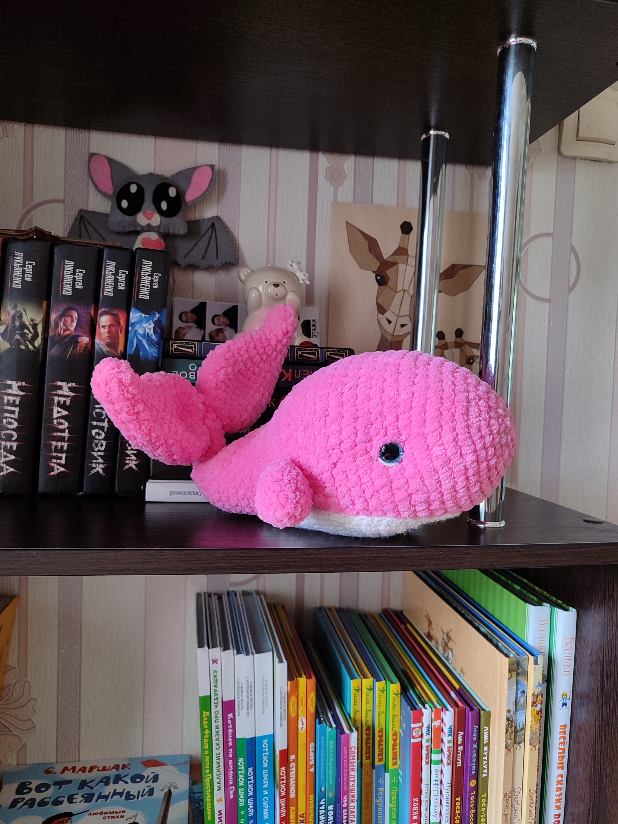 Who said whales aren't pink! - My, Crochet, Whale, Hook, Handmade, Longpost, Needlework without process