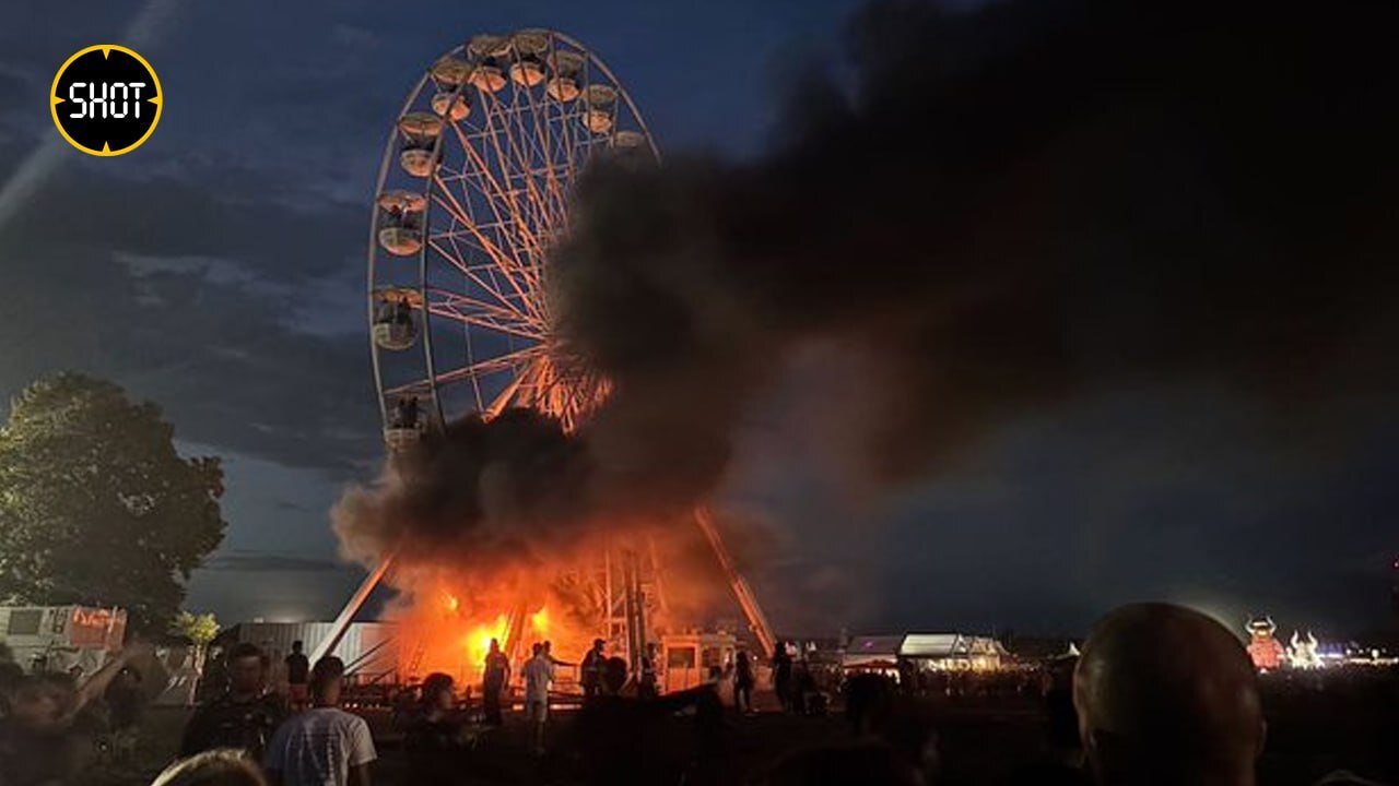 Germany Leipzig: Ferris wheel caught fire during festival - Incident, Germany, Leipzig, The festival, Video, Telegram (link), Yaplakal (link), Longpost, Negative