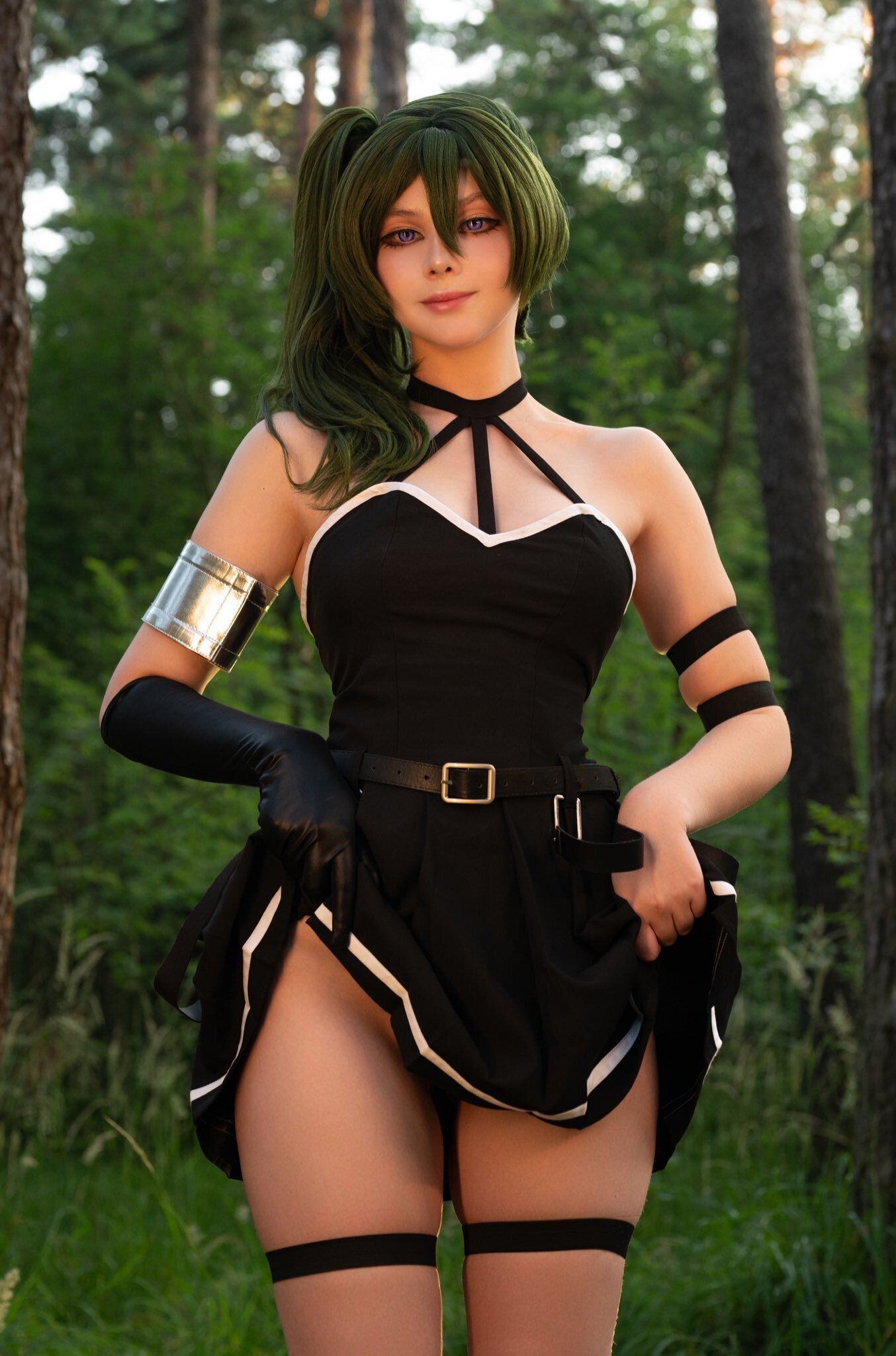 You met a suspicious woman in the forest. What are your actions? - Anime, Cosplay, Ubel (Sousou no Frieren), Sousou no Frieren, Forest, The dress, The photo, Dosya Gasai, NSFW