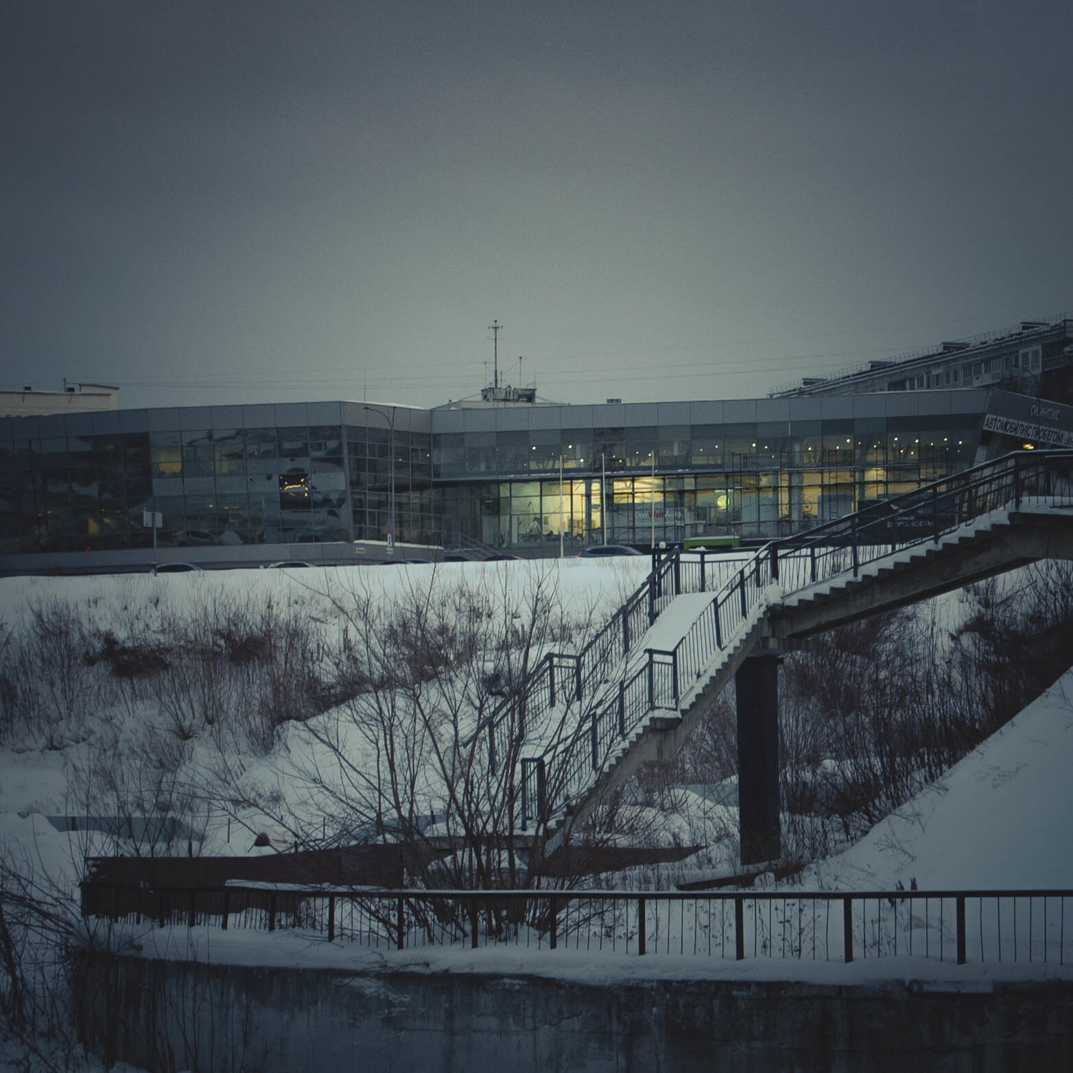 Кемерово, вид на пр. Притомский - Моё, Фотография, Город, Уличная фотография, Улица, Кемерово, Зима, Сумерки