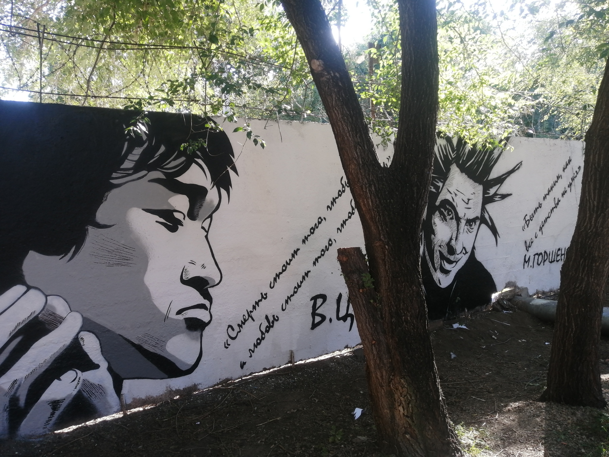 In memory of Viktor Tsoi and not only...Part two - My, Amur region, Street artists, Blagoveshchensk, Wall painting, King and the Clown, KINO Group, Longpost