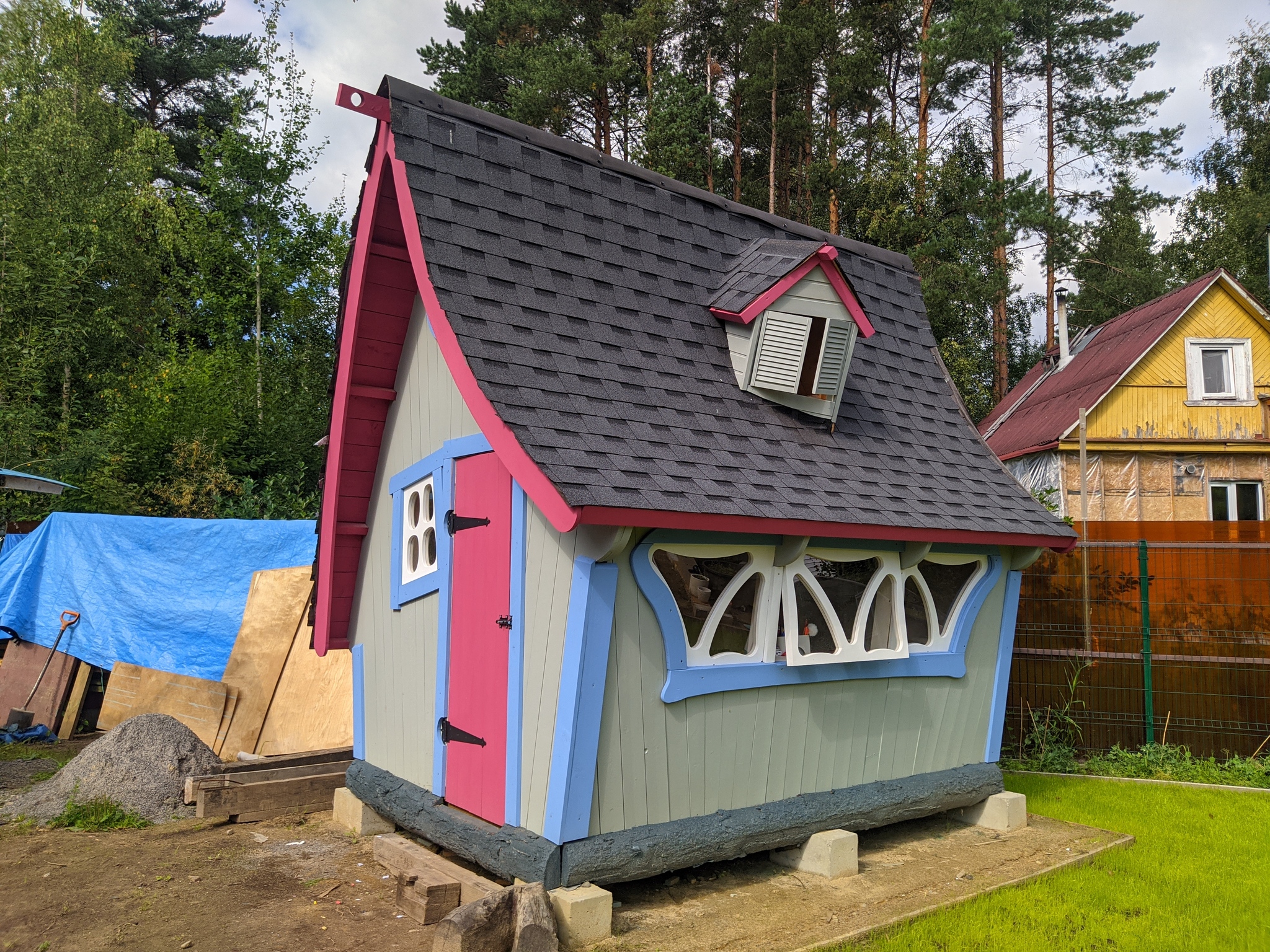 House for children at the dacha. Budget option. Continuation - My, Dacha, Children, Building, Longpost, The photo