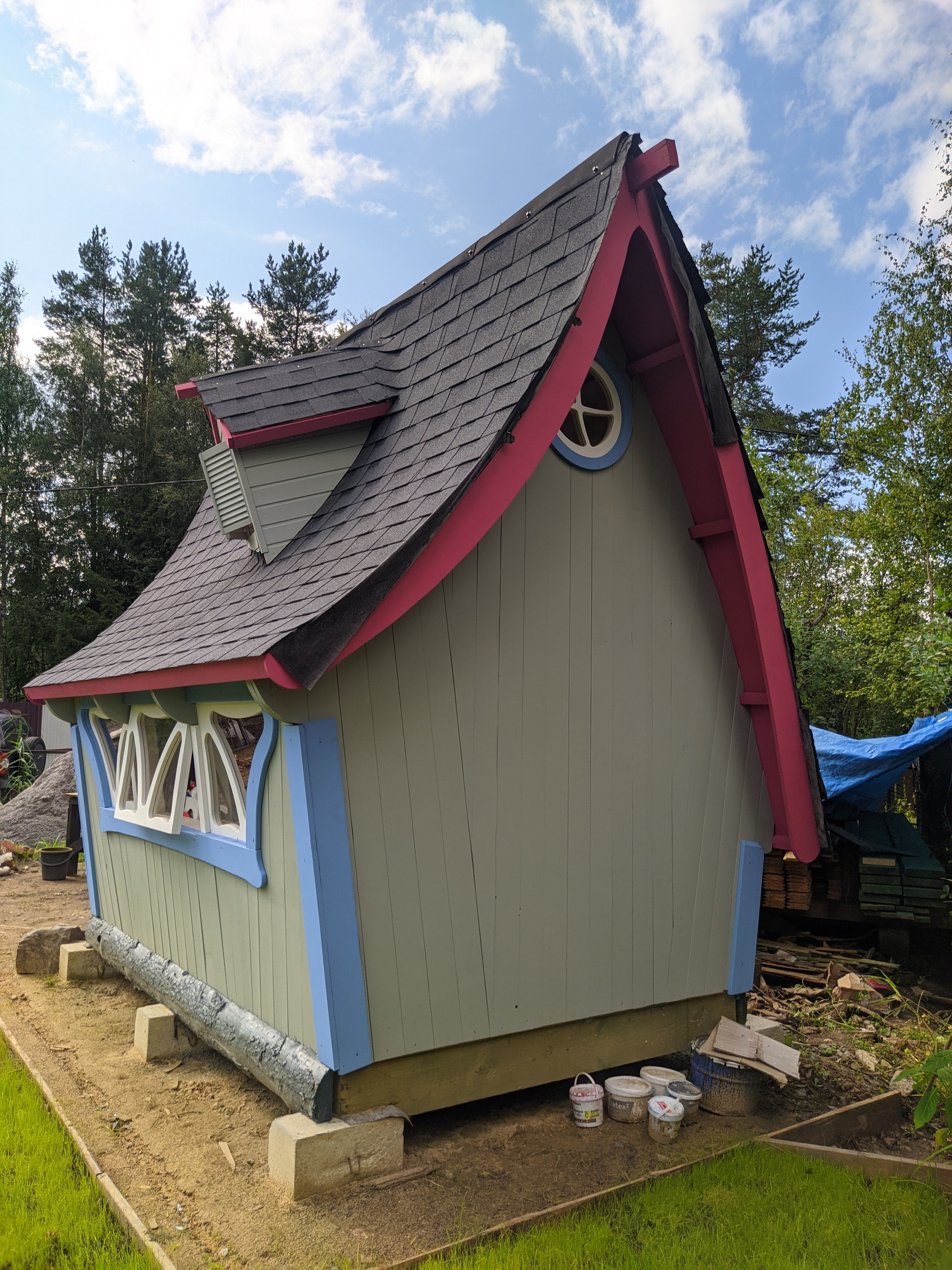 House for children at the dacha. Budget option. Continuation - My, Dacha, Children, Building, Longpost, The photo