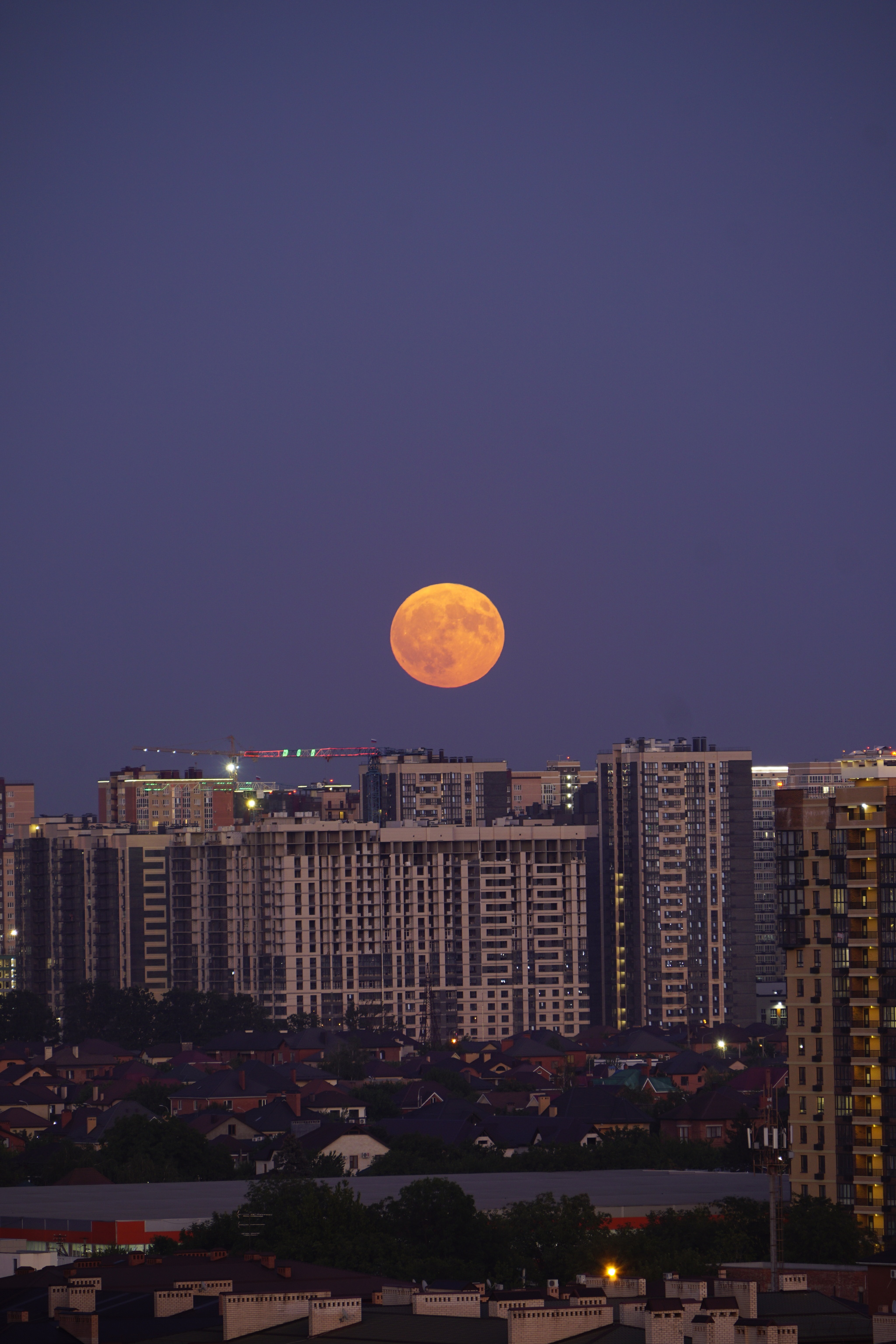 Today is a supermoon sturgeon moon - My, Full moon, Super moon, Krasnodar, The photo, Longpost, Night