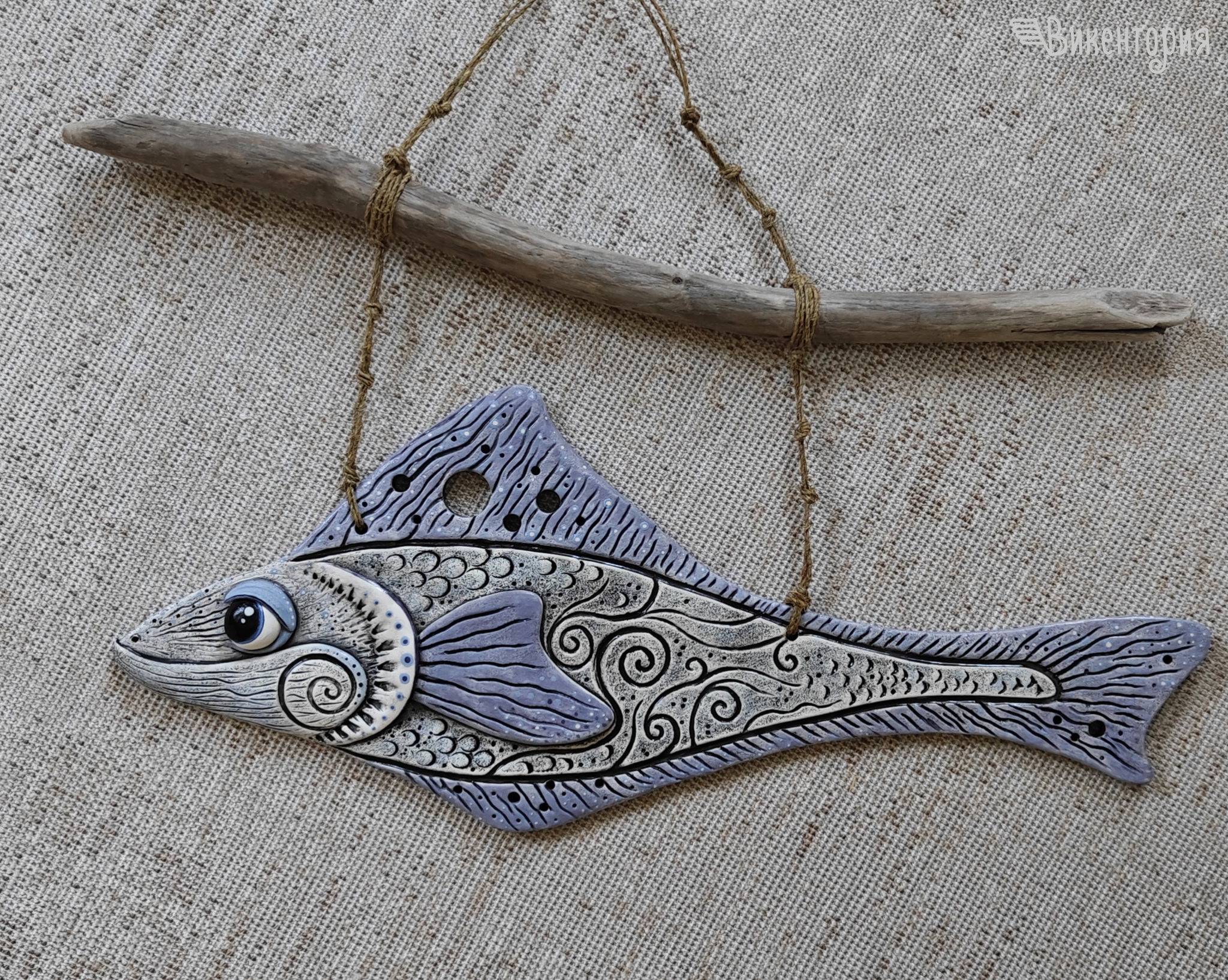 Ceramic fish - My, Creation, Hobby, Ceramics, Clay, With your own hands, A fish, Longpost, Needlework without process