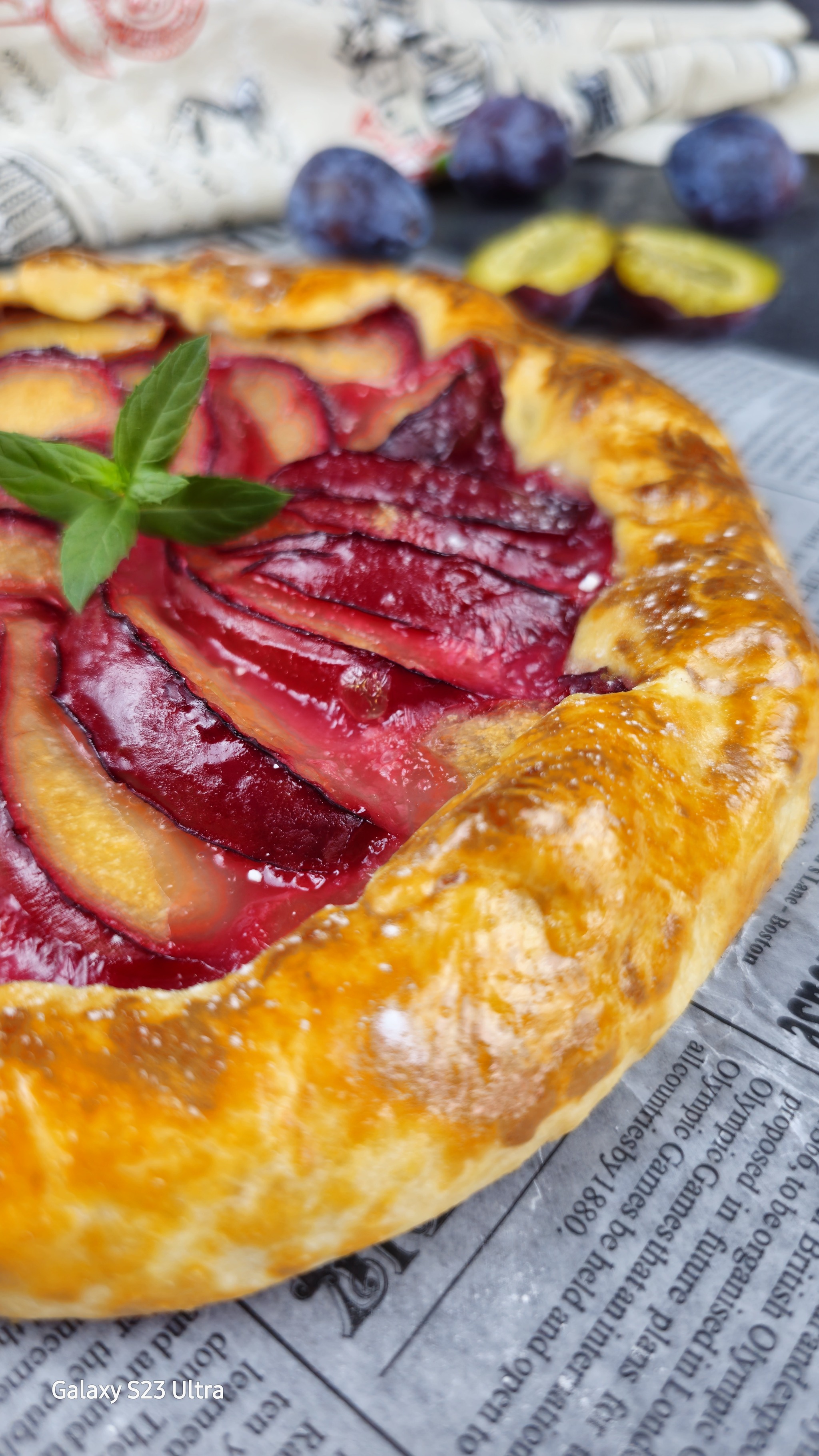 Galette with plums - Bakery products, Dessert, Recipe, Longpost, Biscuits