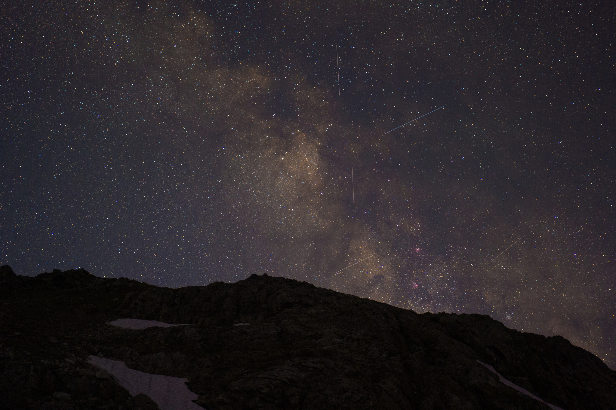 Summer night sky in the Caucasus in 2024. Astrophotography - My, Tourism, Mountain tourism, The mountains, Travels, The photo, Night, Stars, Starry sky, Milky Way, Night shooting, Astrophoto, Beautiful view, Longpost