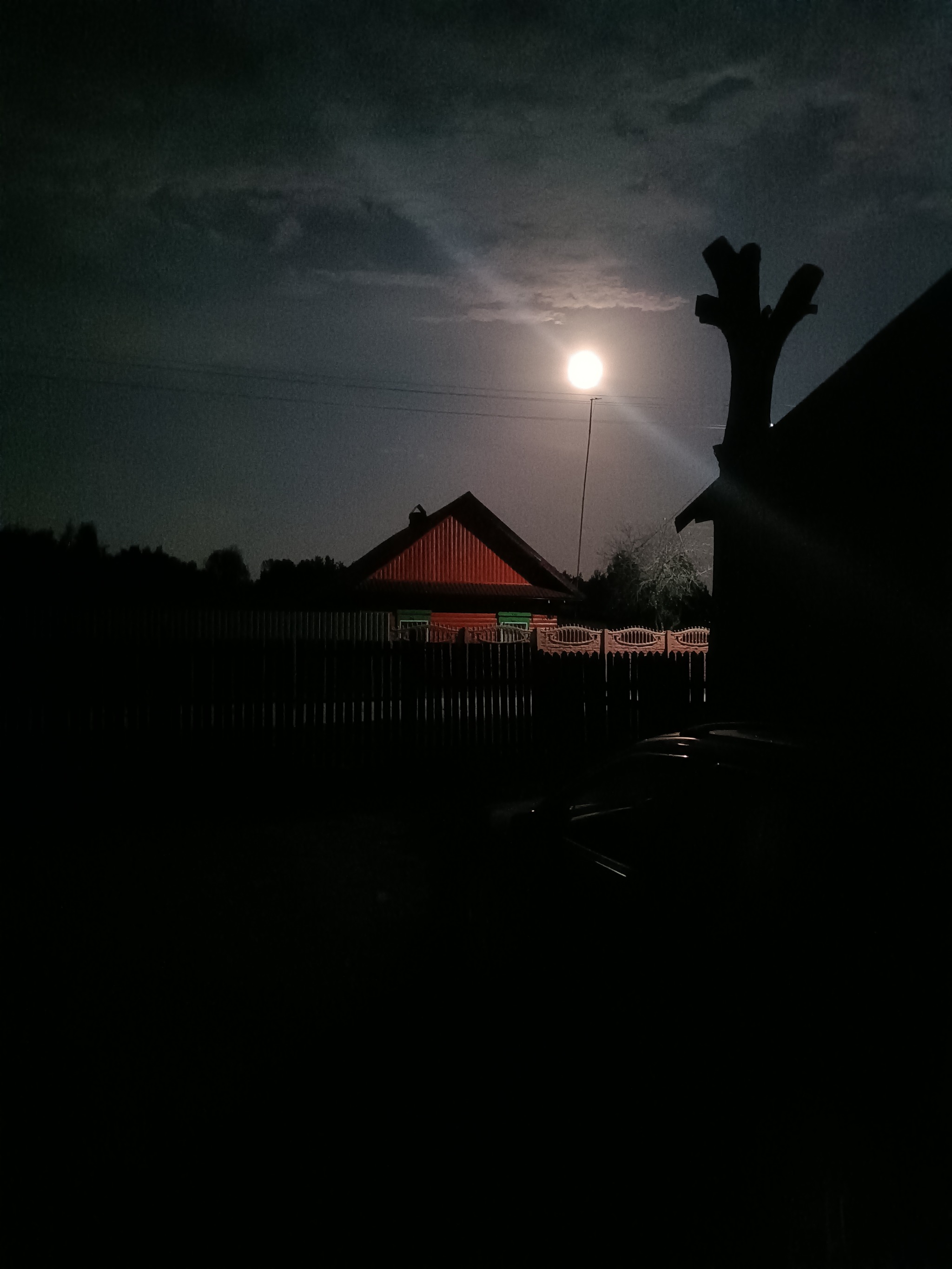 Supermoon - My, moon, Night, Photo on sneaker, Lamp, Longpost, The photo