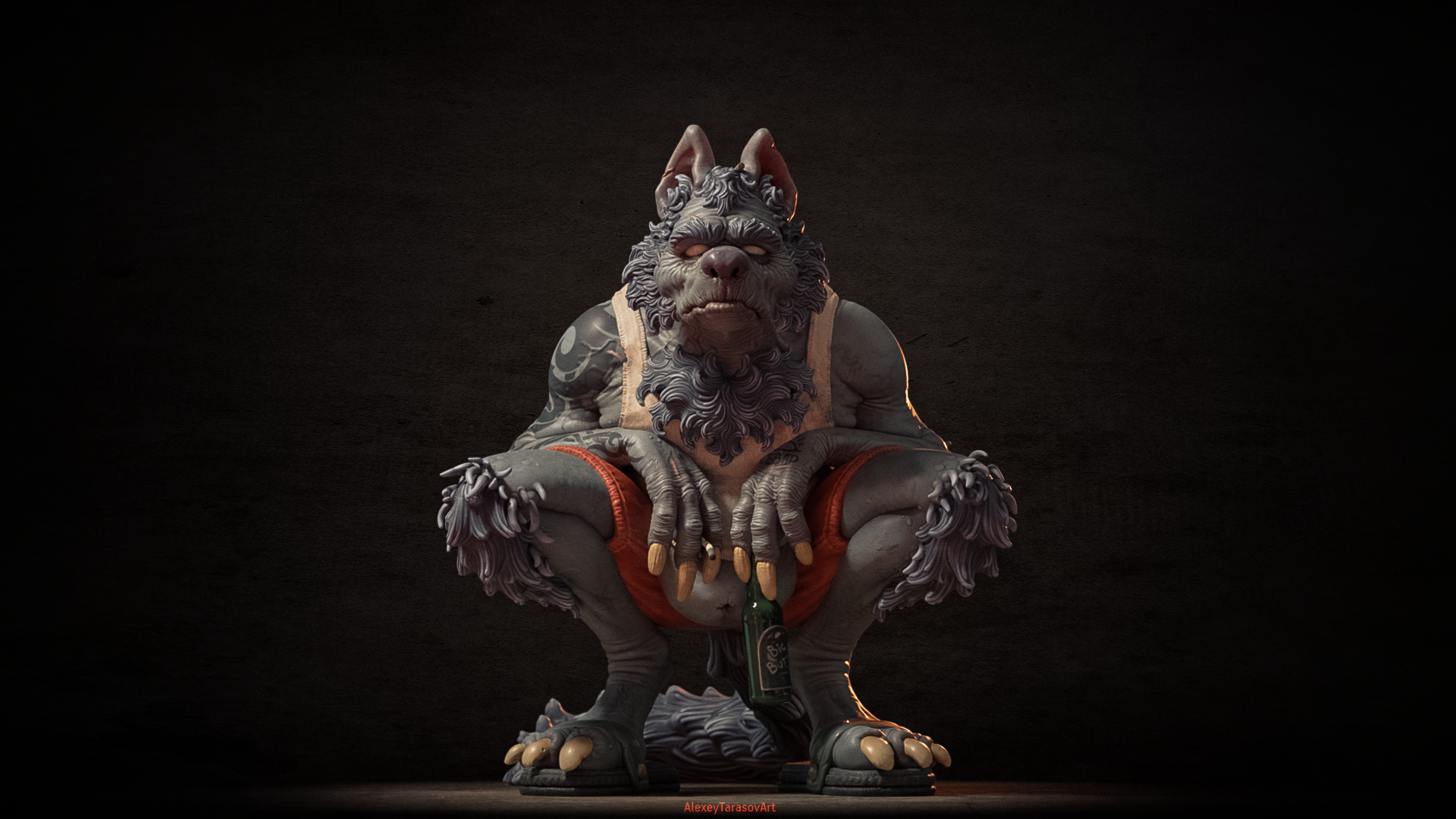 Local Skufir (Skuf+Furry) - My, Blender, Sculpting, Art, 3D modeling, 3D, Characters (edit), Furry, Skufs, Digital, Gopniks, Computer graphics, Video, Youtube, Longpost