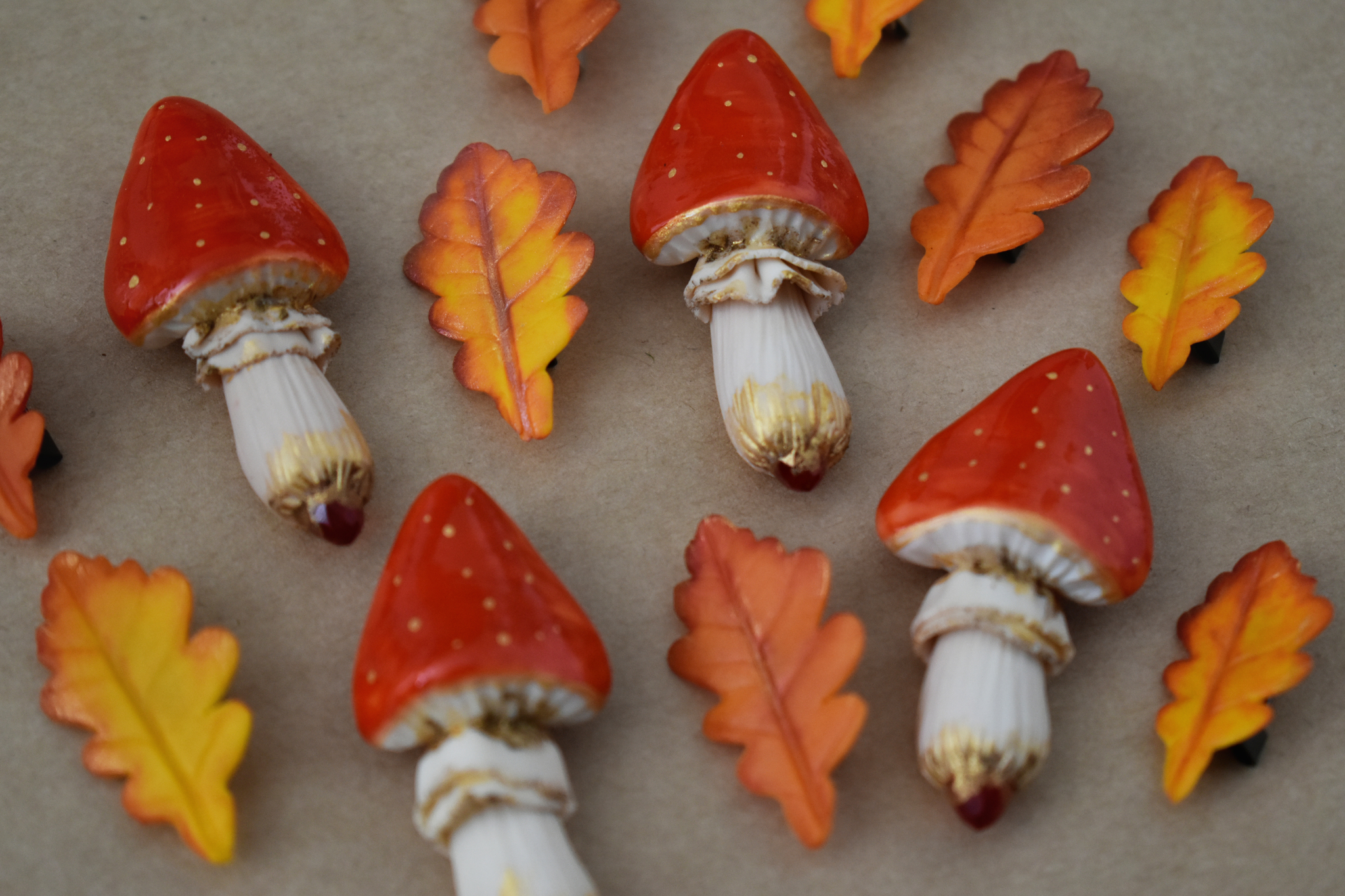 Autumn brooches - Brooch, Decoration, Creation, Craft, Earrings, VKontakte (link), Longpost