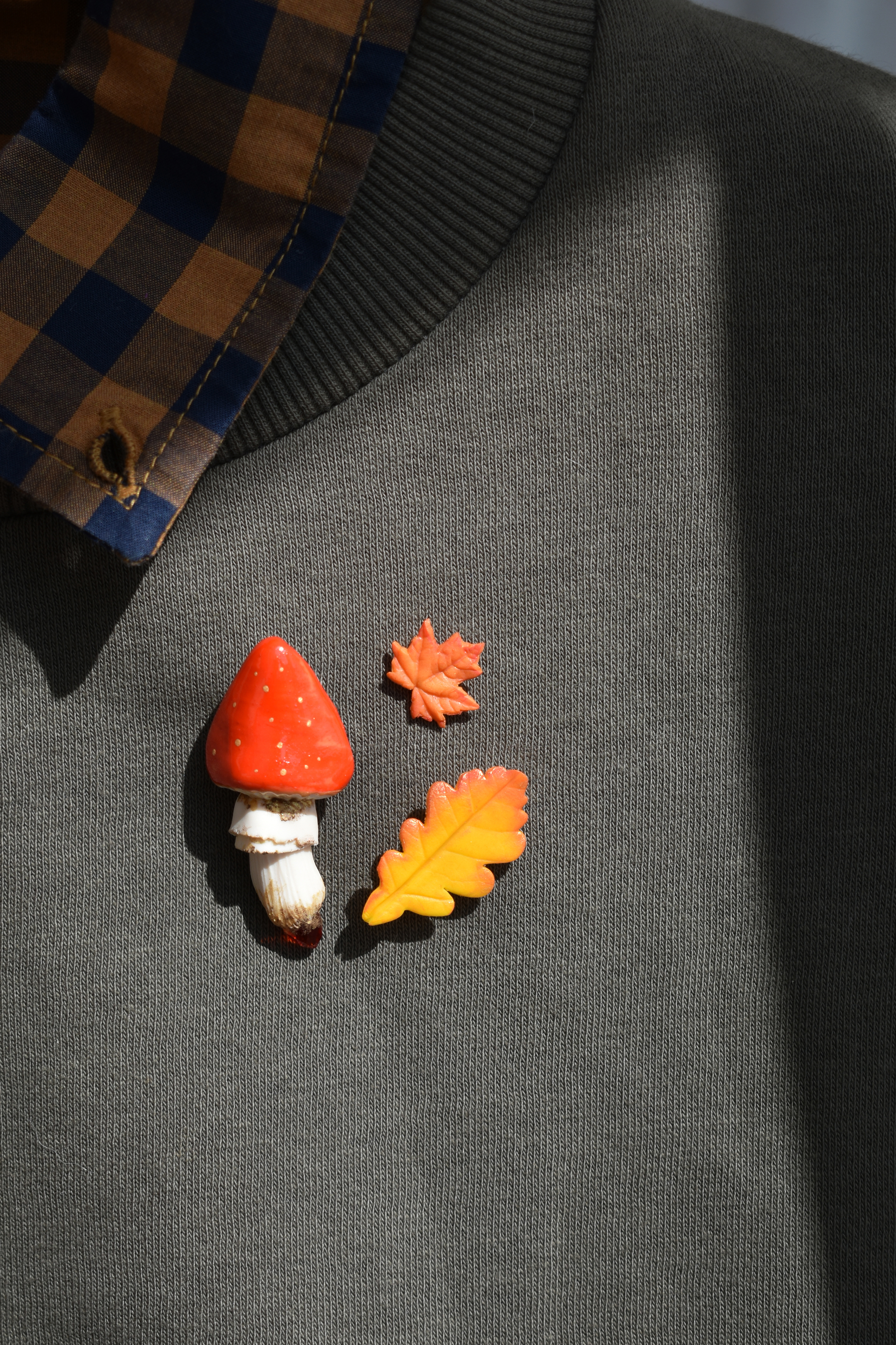 Autumn brooches - Brooch, Decoration, Creation, Craft, Earrings, VKontakte (link), Longpost