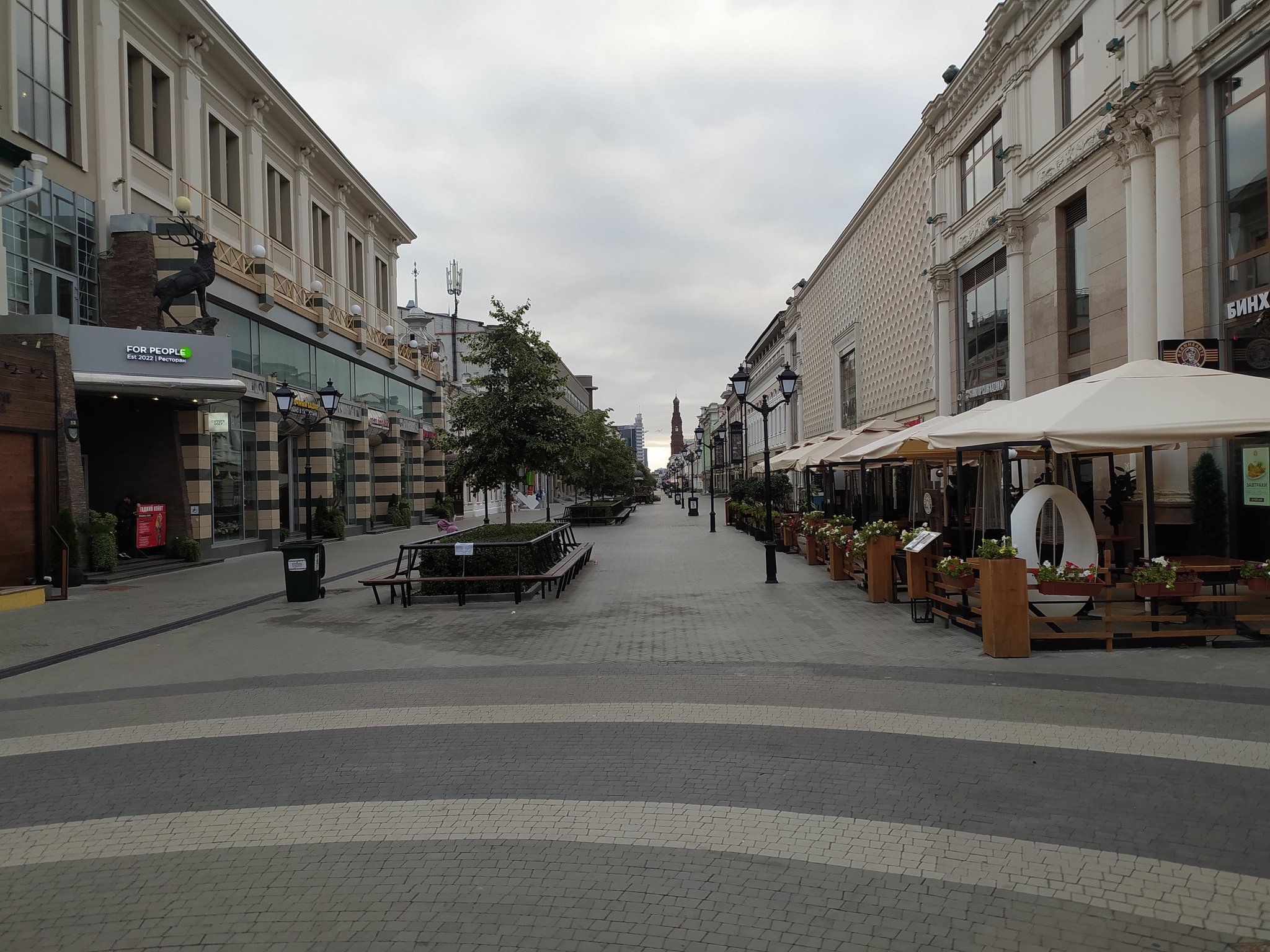 Kazan, Bauman street at 05 o'clock in the morning - My, Kazan, Tatarstan, Bauman Street, Deserted, Longpost, Saturday