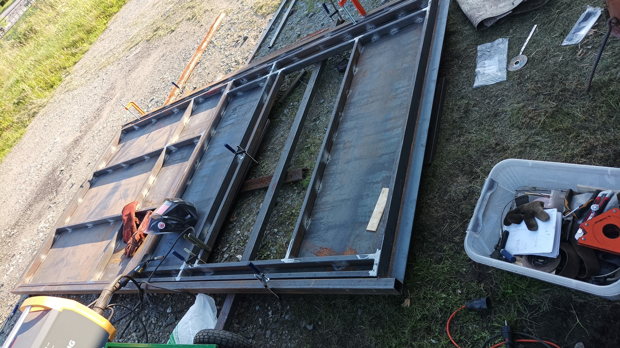 How I welded my first garage door with a wicket in one, without experience. Or the first damn thing is lumpy - My, Garage, Welding, Garage doors, With your own hands, Новичок, Gate, First experience, Needlework with process, Longpost