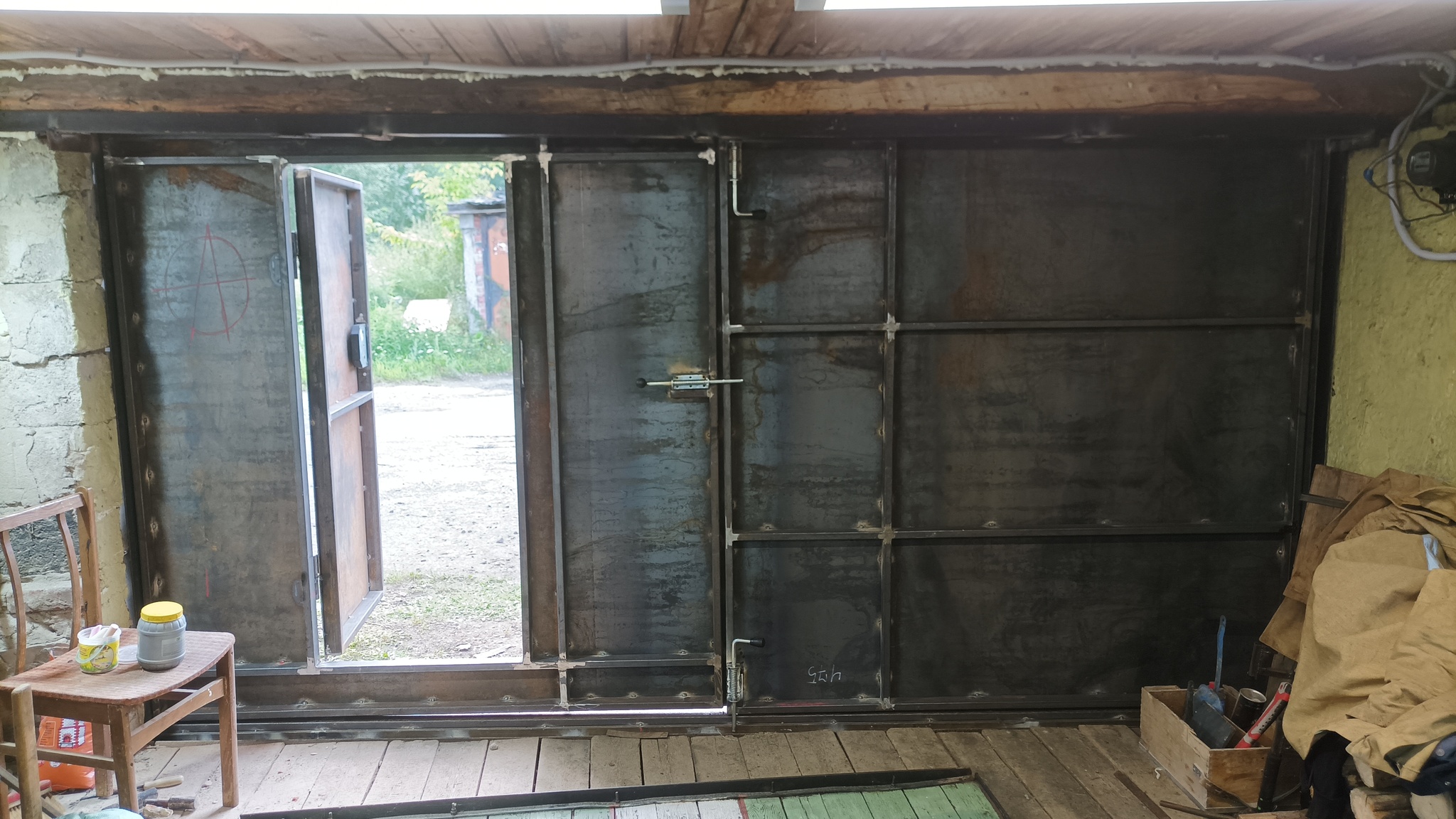 How I welded my first garage door with a wicket in one, without experience. Or the first damn thing is lumpy - My, Garage, Welding, Garage doors, With your own hands, Новичок, Gate, First experience, Needlework with process, Longpost