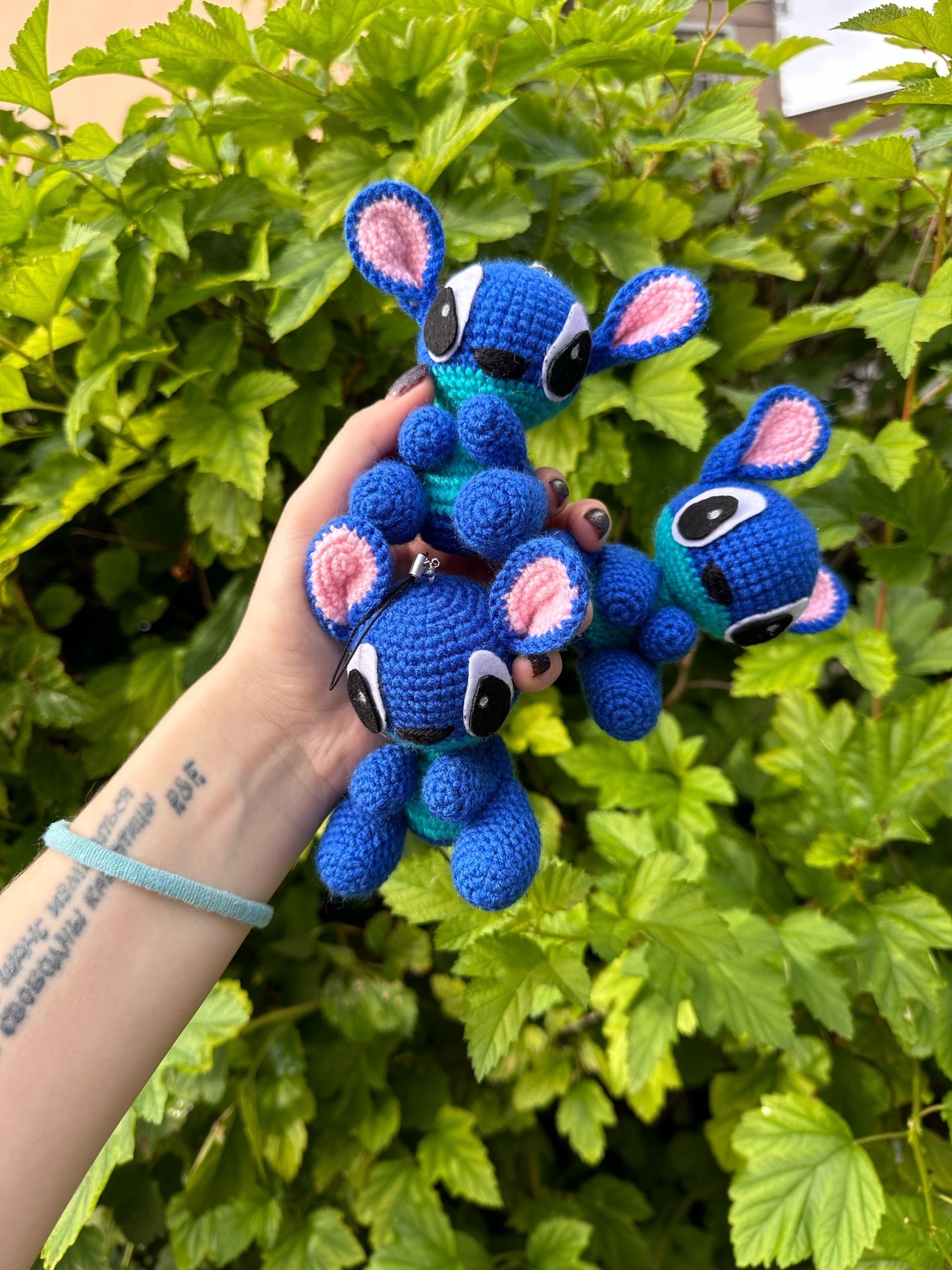 Stitch - My, With your own hands, Crochet, Knitting, Amigurumi, Needlework without process, Needlework, Author's toy, Keychain, Knitted toys, VKontakte (link), Telegram (link), Longpost