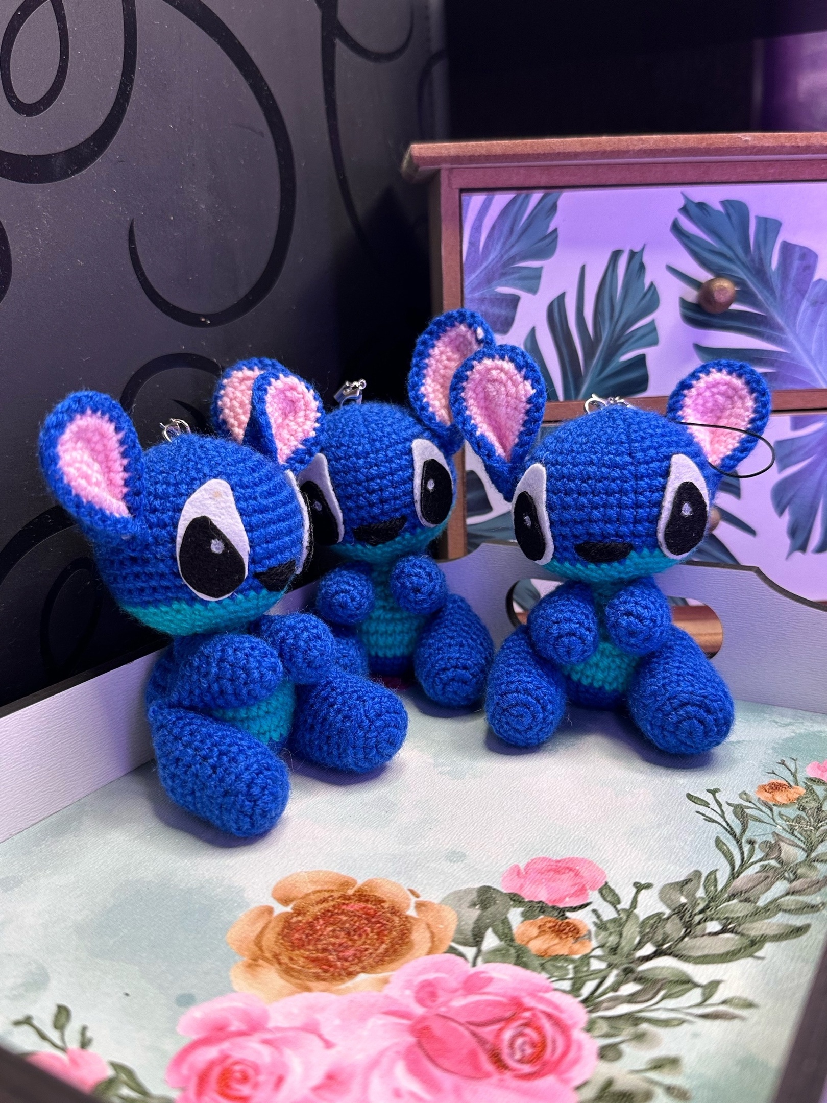 Stitch - My, With your own hands, Crochet, Knitting, Amigurumi, Needlework without process, Needlework, Author's toy, Keychain, Knitted toys, VKontakte (link), Telegram (link), Longpost