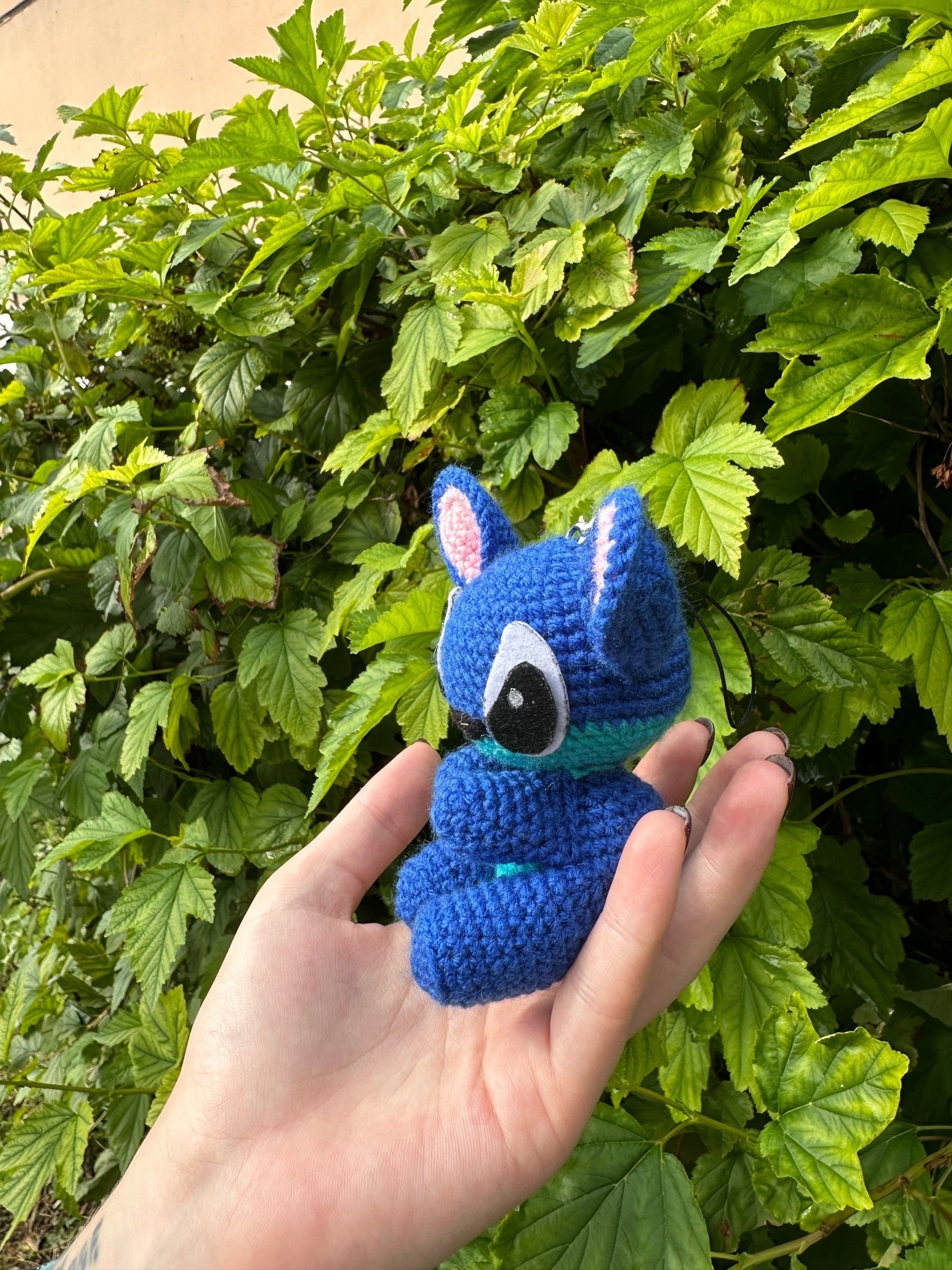 Stitch - My, With your own hands, Crochet, Knitting, Amigurumi, Needlework without process, Needlework, Author's toy, Keychain, Knitted toys, VKontakte (link), Telegram (link), Longpost