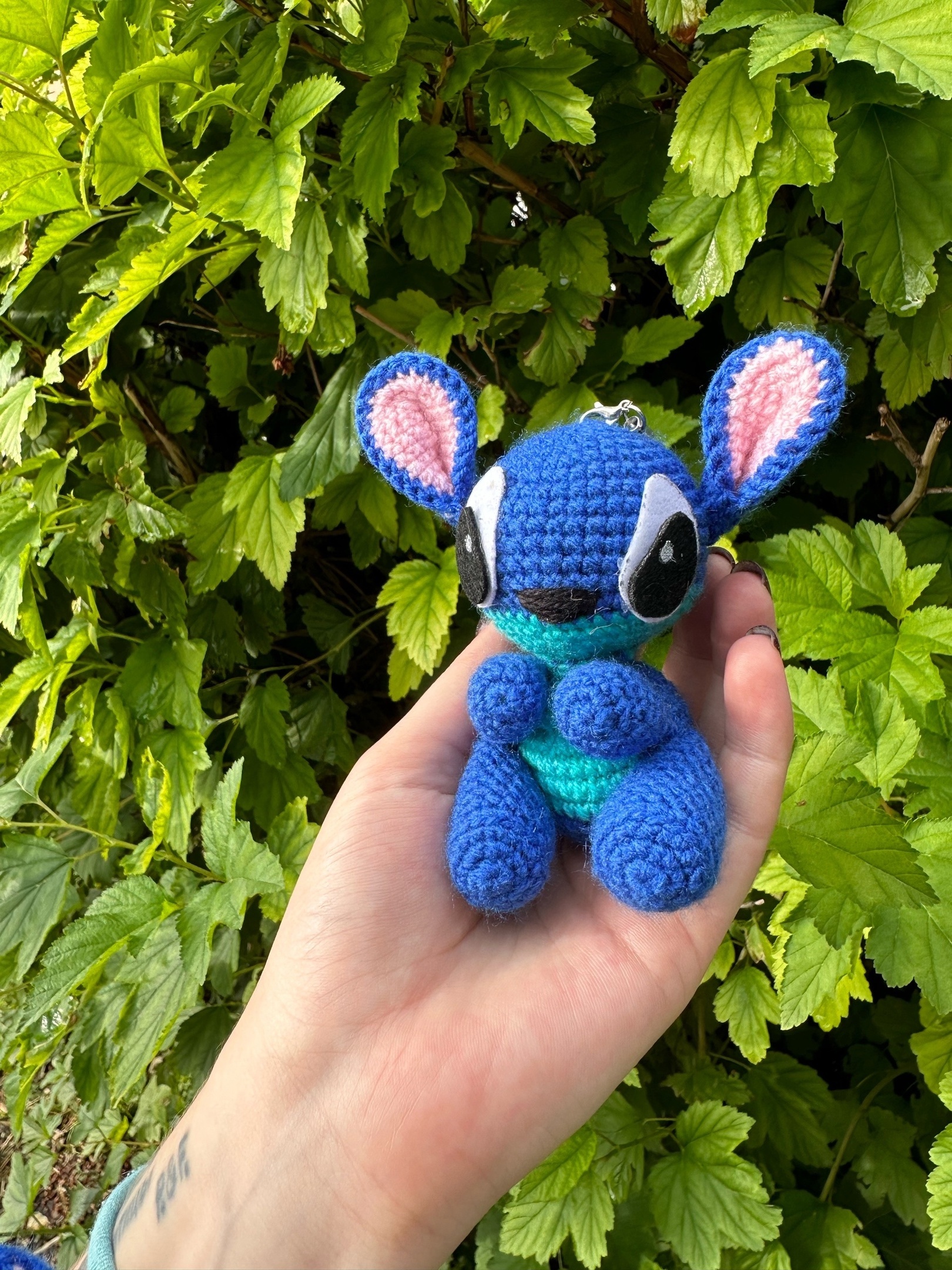 Stitch - My, With your own hands, Crochet, Knitting, Amigurumi, Needlework without process, Needlework, Author's toy, Keychain, Knitted toys, VKontakte (link), Telegram (link), Longpost