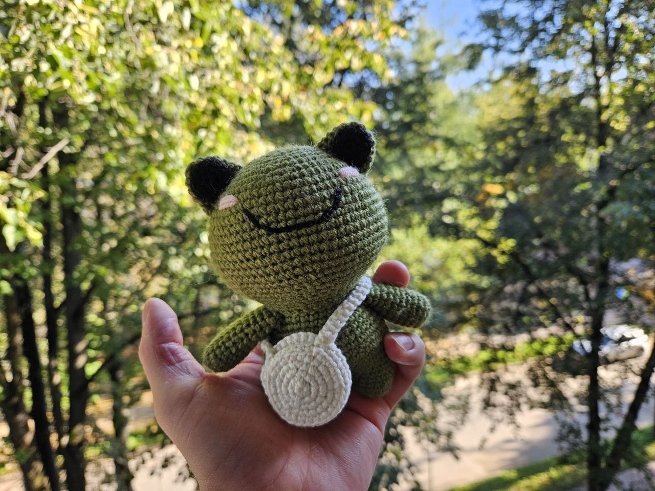 Knitted Frog - My, Crochet, Amigurumi, Knitting, Knitted toys, Toys, Author's toy, Handmade, Creation, Needlework, Needlework without process, With your own hands, Presents, Order, Frogs, Toad, Wednesday, Longpost