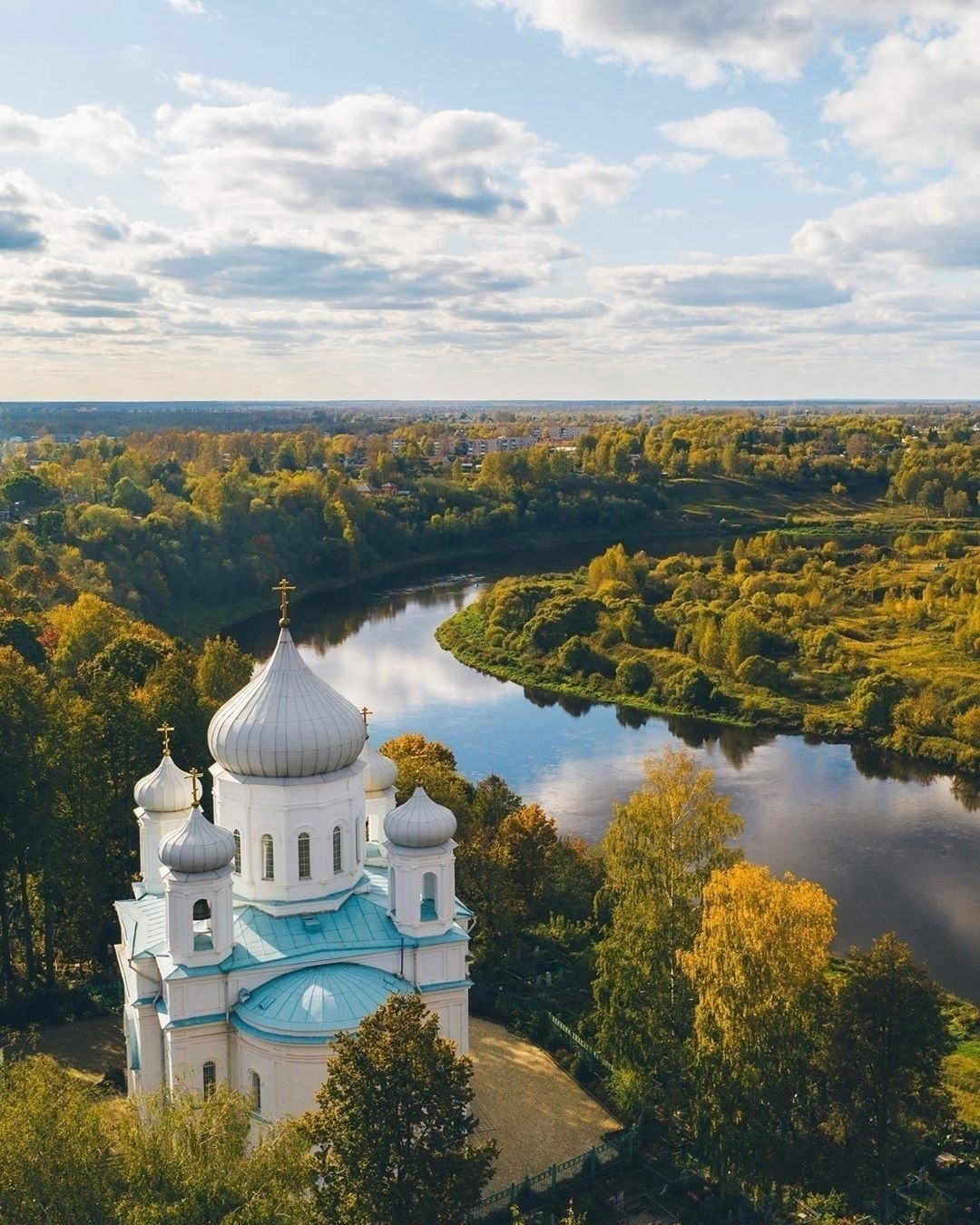 Beautiful Temple on the banks of the Volga, Tver region - Temple, The photo, Nature, Tver region