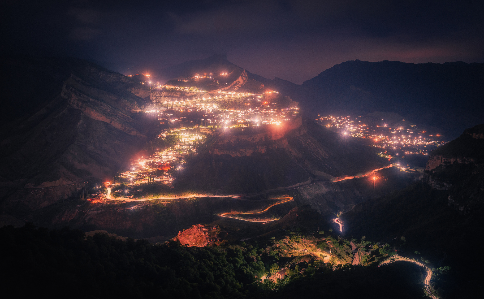 Night Gunib - My, Landscape, The photo, Gunib, Dagestan