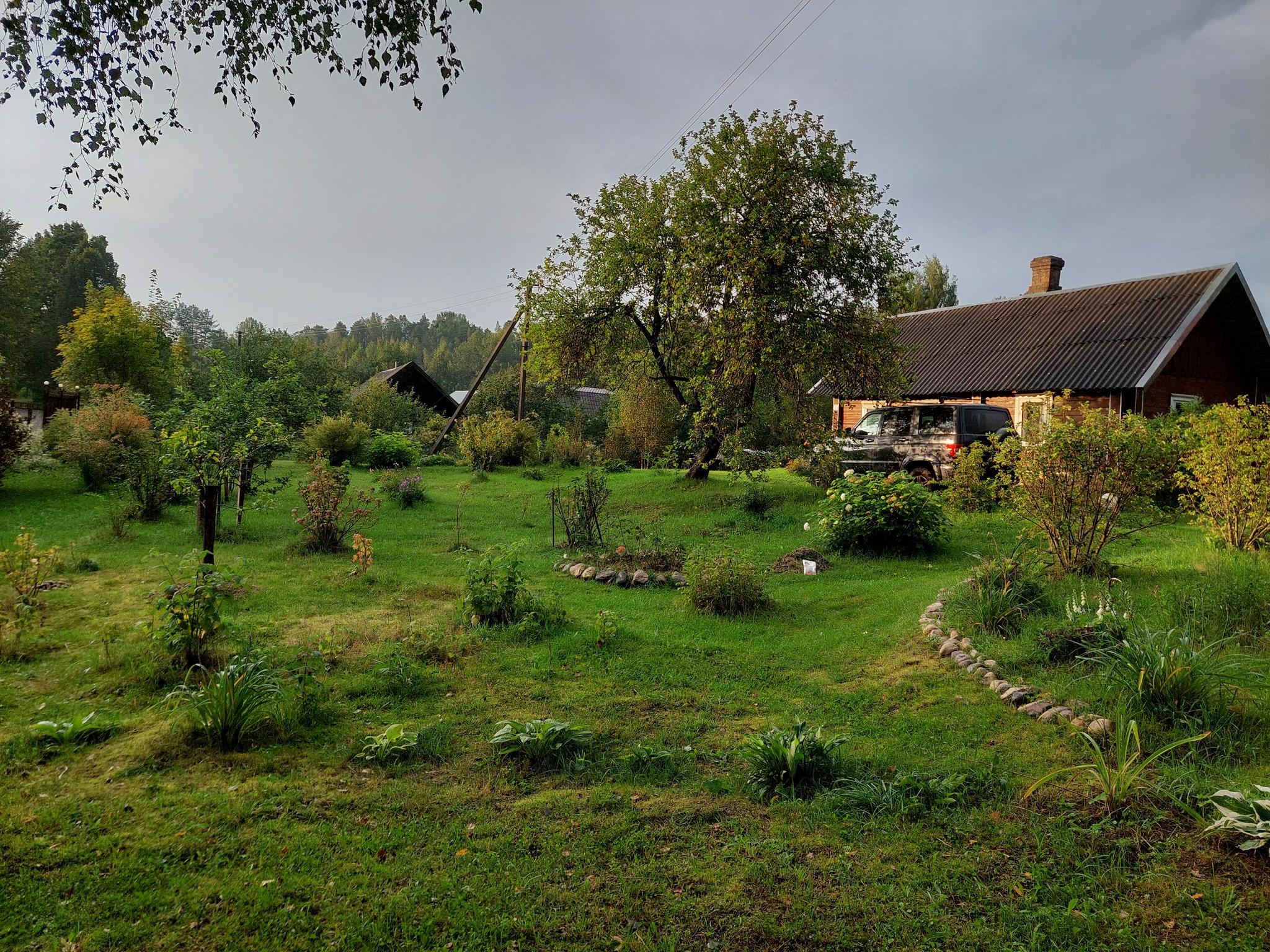 After the thunderstorm - My, Thunderstorm, Village, Garden