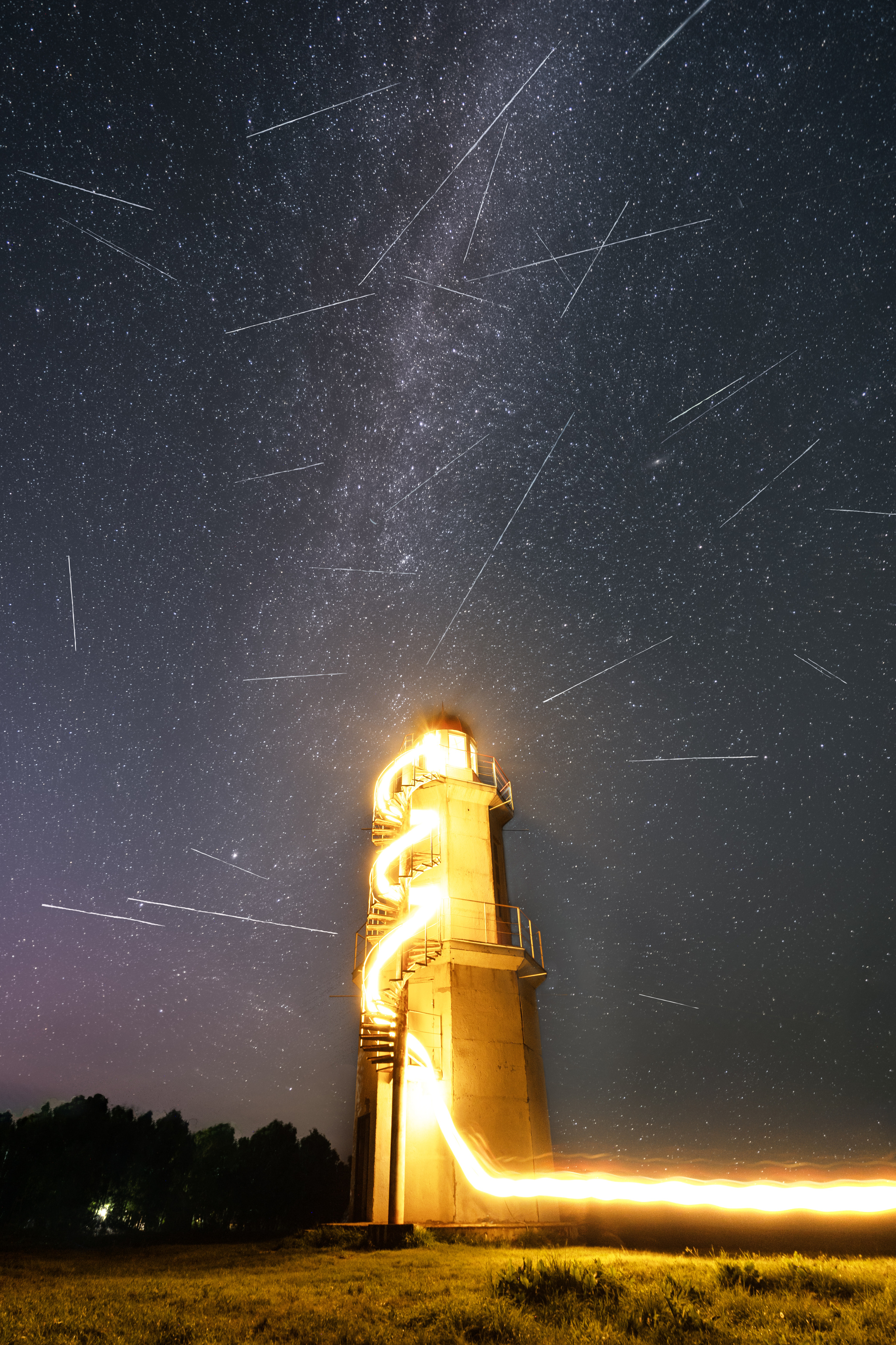 Perseus light show - My, Perseids, Astrophoto, Night shooting, Starry sky