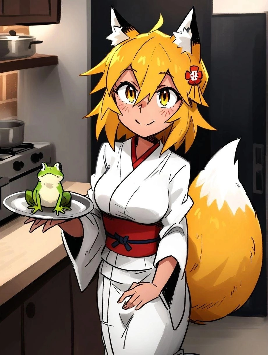 Senko is cooking - My, Neural network art, Нейронные сети, Anime, Sewayaki Kitsune No Senko-san, Senko-San, Longpost