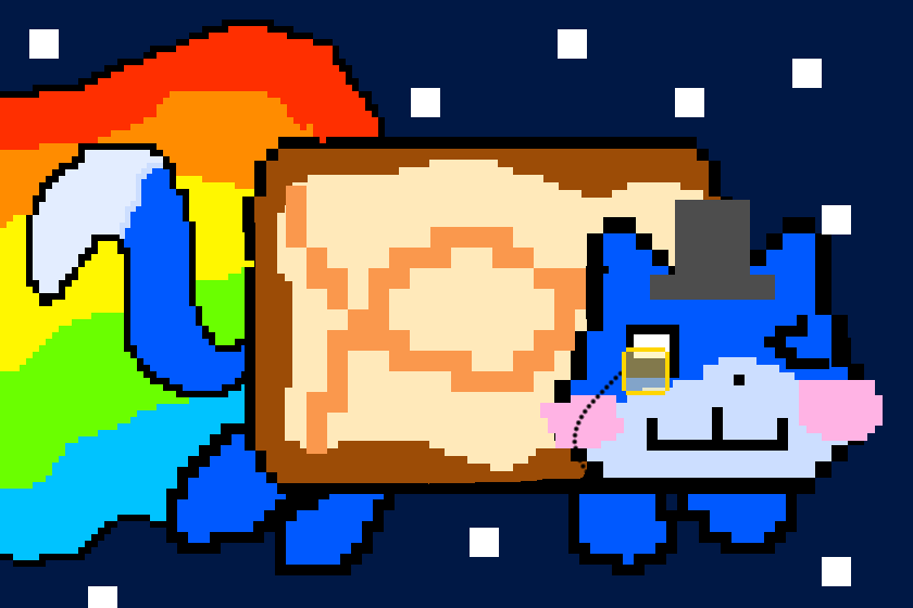 7 pictures and 4 gifs - Nyan cat, Characters (edit), 2D, Procreate, Illustrations, Illustrator, Hazbin Hotel, Digital, Beginner artist, Computer graphics, Graphics, Painting, GIF, Longpost