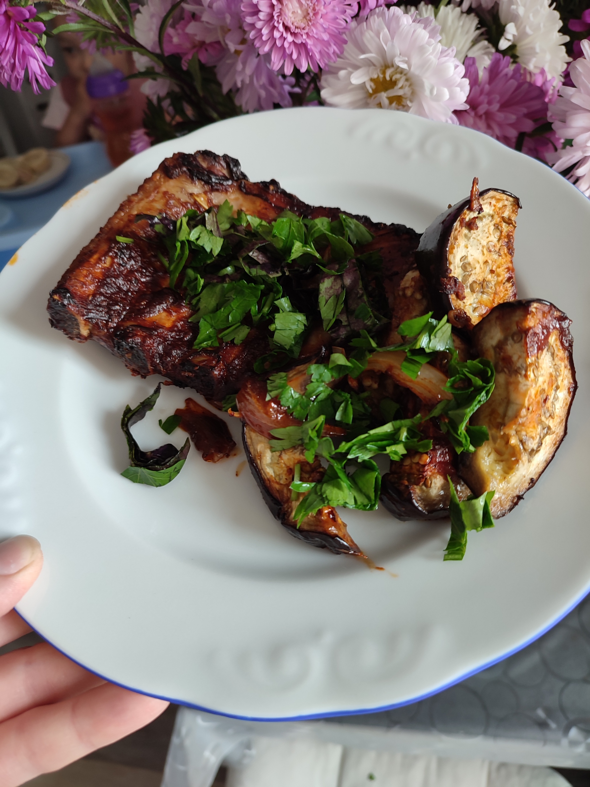 Baked pork ribs - My, Pork, Dinner, Longpost, Meat, Food, Preparation, Ribs