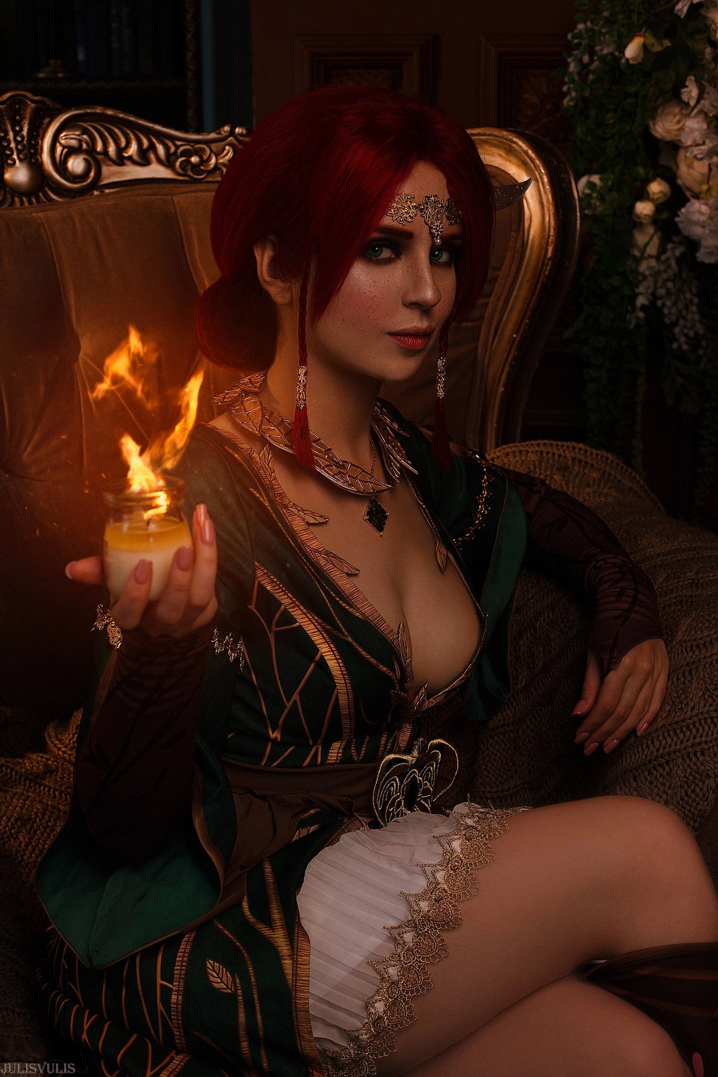 Cosplay of Triss Merigold - My, Triss Merigold, Witcher, The Witcher 3: Wild Hunt, Sorceresses, Cosplay, Girls, Longpost, The photo