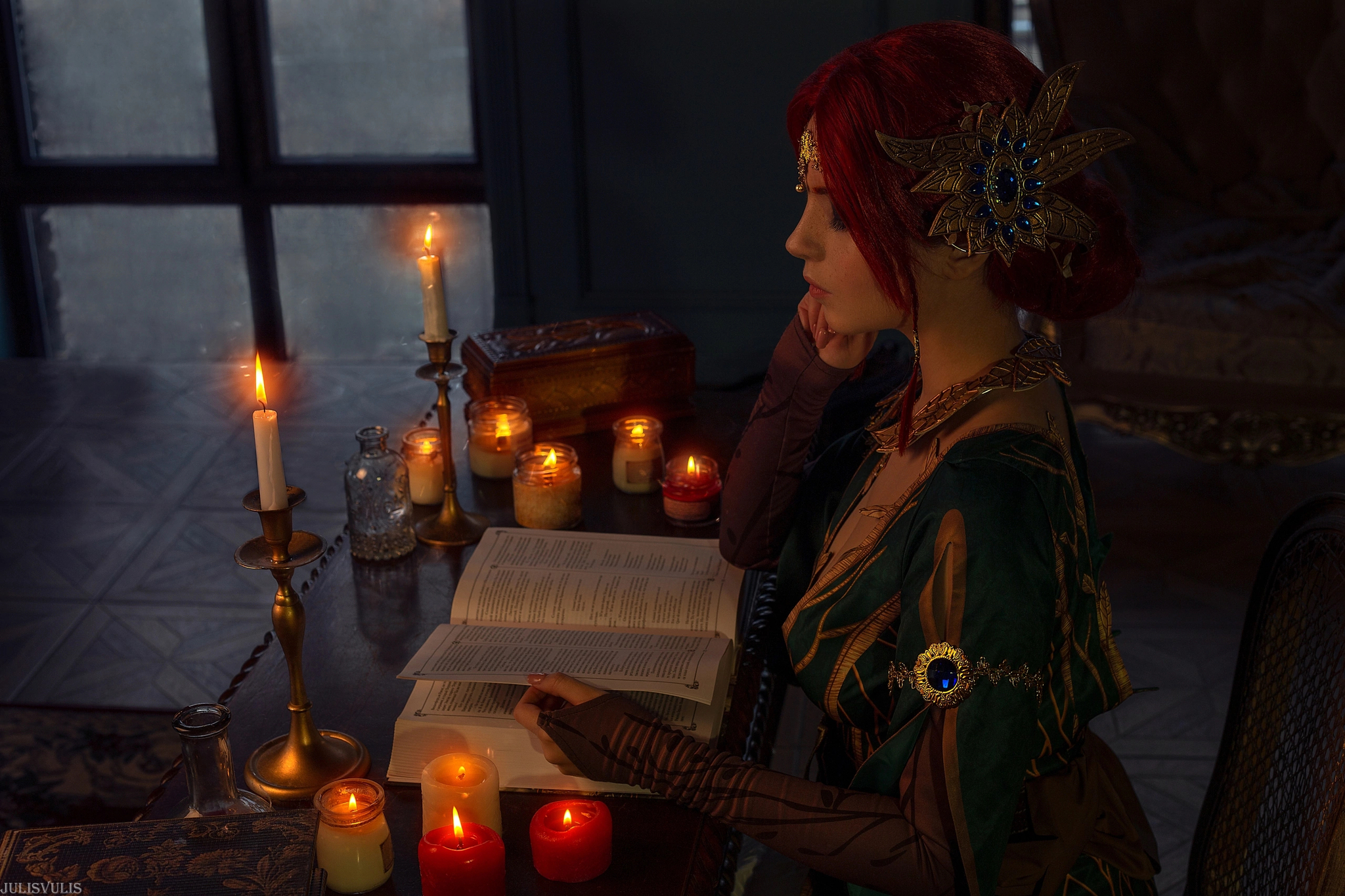 Cosplay of Triss Merigold - My, Triss Merigold, Witcher, The Witcher 3: Wild Hunt, Sorceresses, Cosplay, Girls, Longpost, The photo