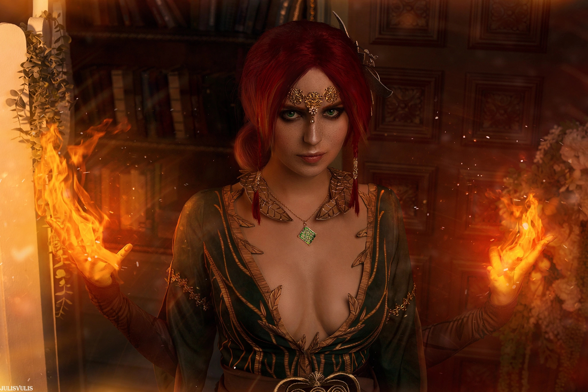 Cosplay of Triss Merigold - My, Triss Merigold, Witcher, The Witcher 3: Wild Hunt, Sorceresses, Cosplay, Girls, Longpost, The photo