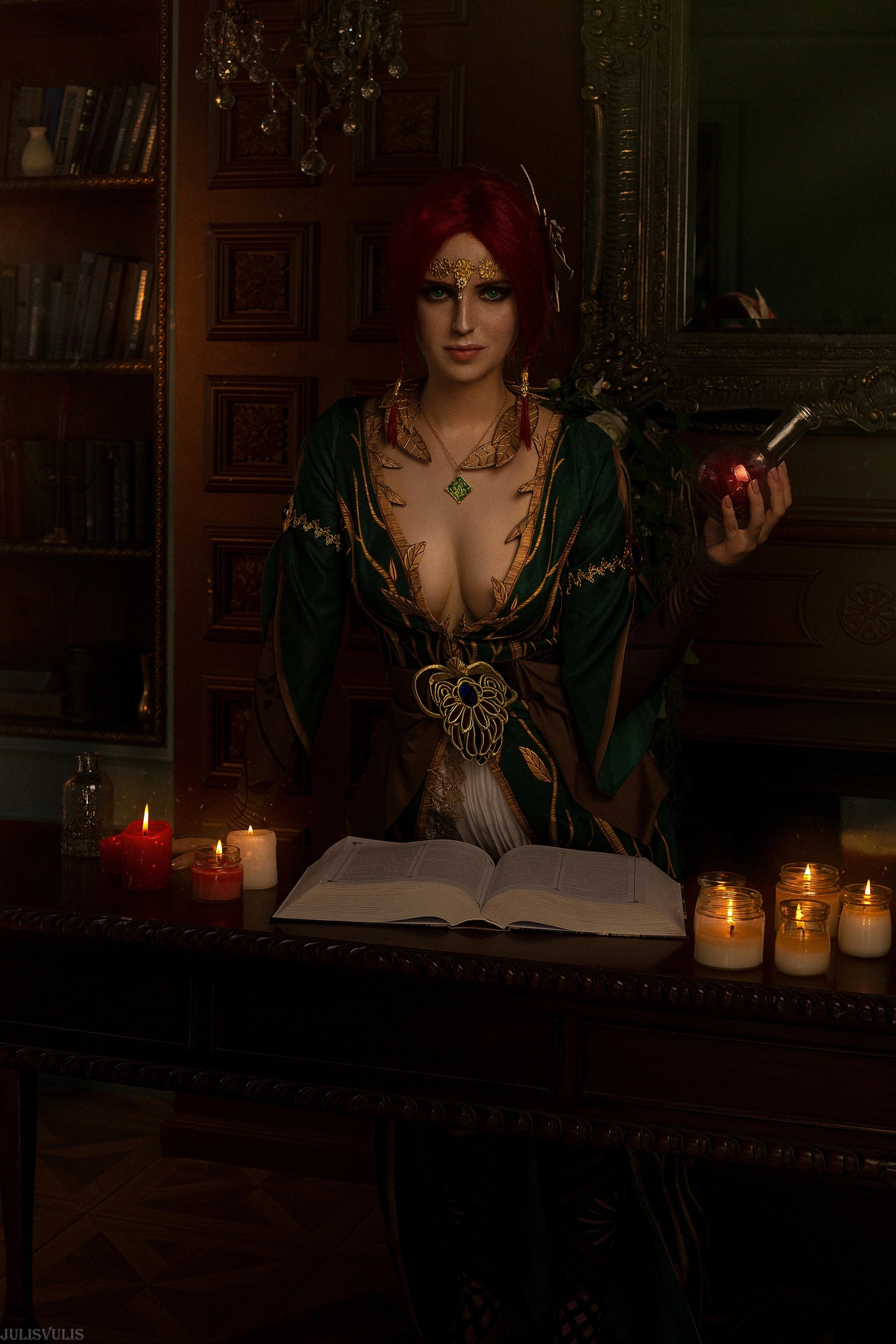 Cosplay of Triss Merigold - My, Triss Merigold, Witcher, The Witcher 3: Wild Hunt, Sorceresses, Cosplay, Girls, Longpost, The photo