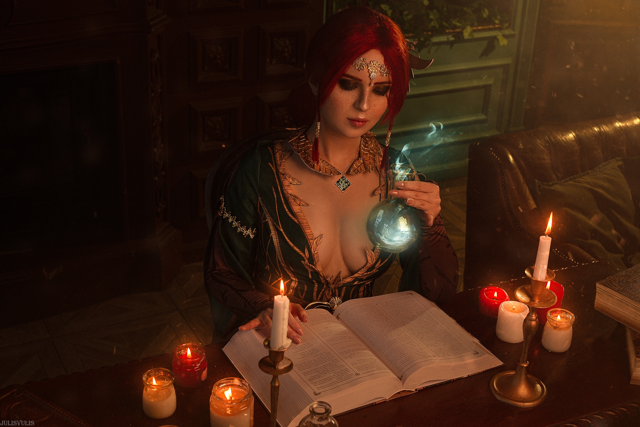 Cosplay of Triss Merigold - My, Triss Merigold, Witcher, The Witcher 3: Wild Hunt, Sorceresses, Cosplay, Girls, Longpost, The photo