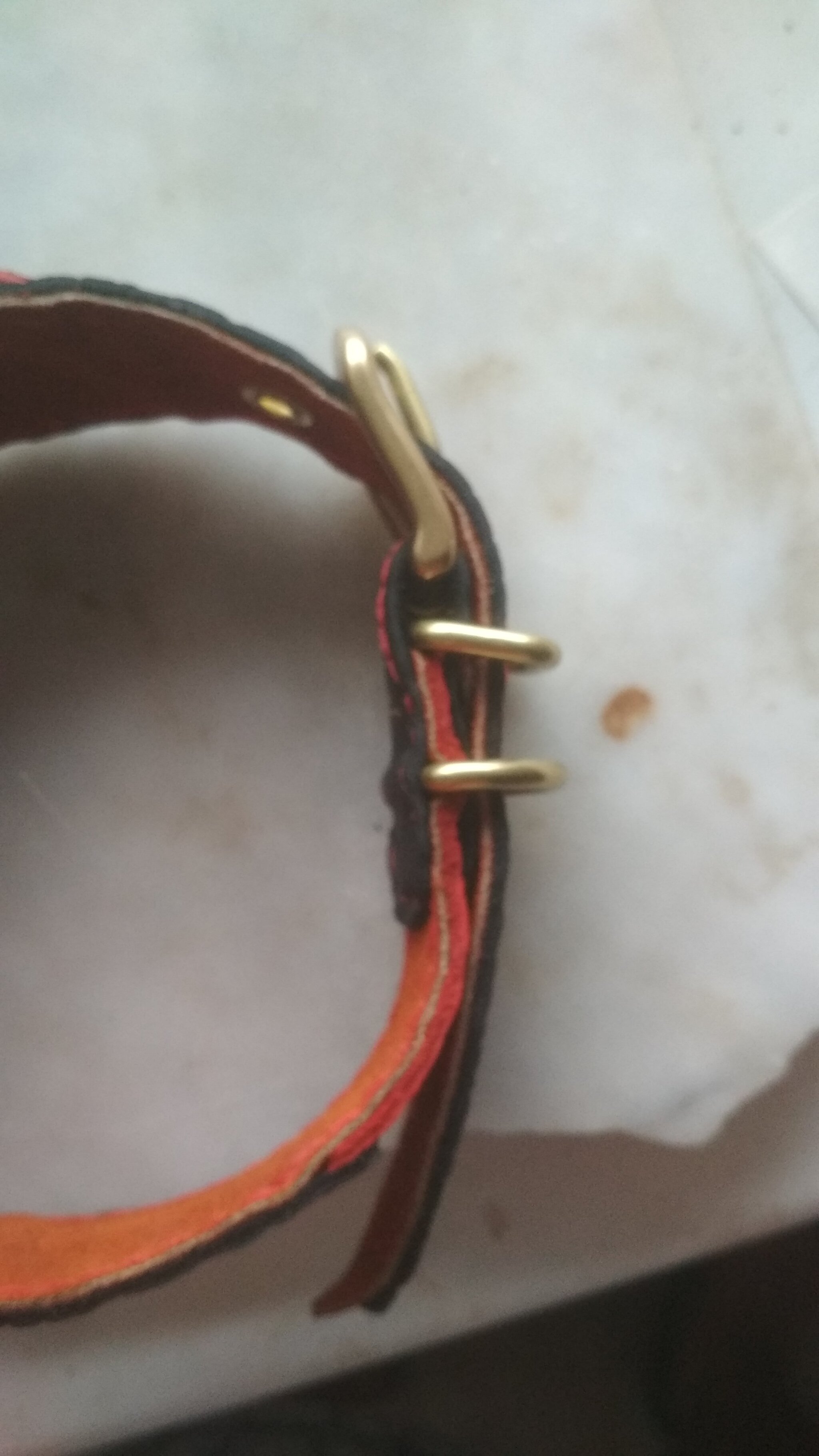 Collar for a female dog (prevented Peekab from writing a post with a provocative title that included the word B*tch)! - My, Leather, Leather products, Natural leather, Handmade, Needlework, Needlework with process, Longpost