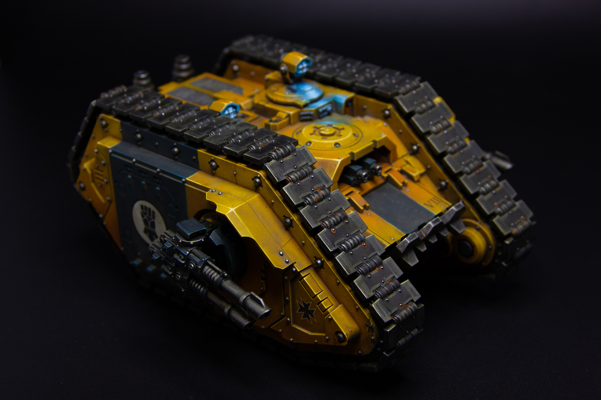 Another Land Raider Proteus - My, Painting miniatures, Warhammer, Needlework without process, Warhammer 40k, Adeptus Astartes, Wh miniatures, Horus heresy, Imperial fists, Longpost