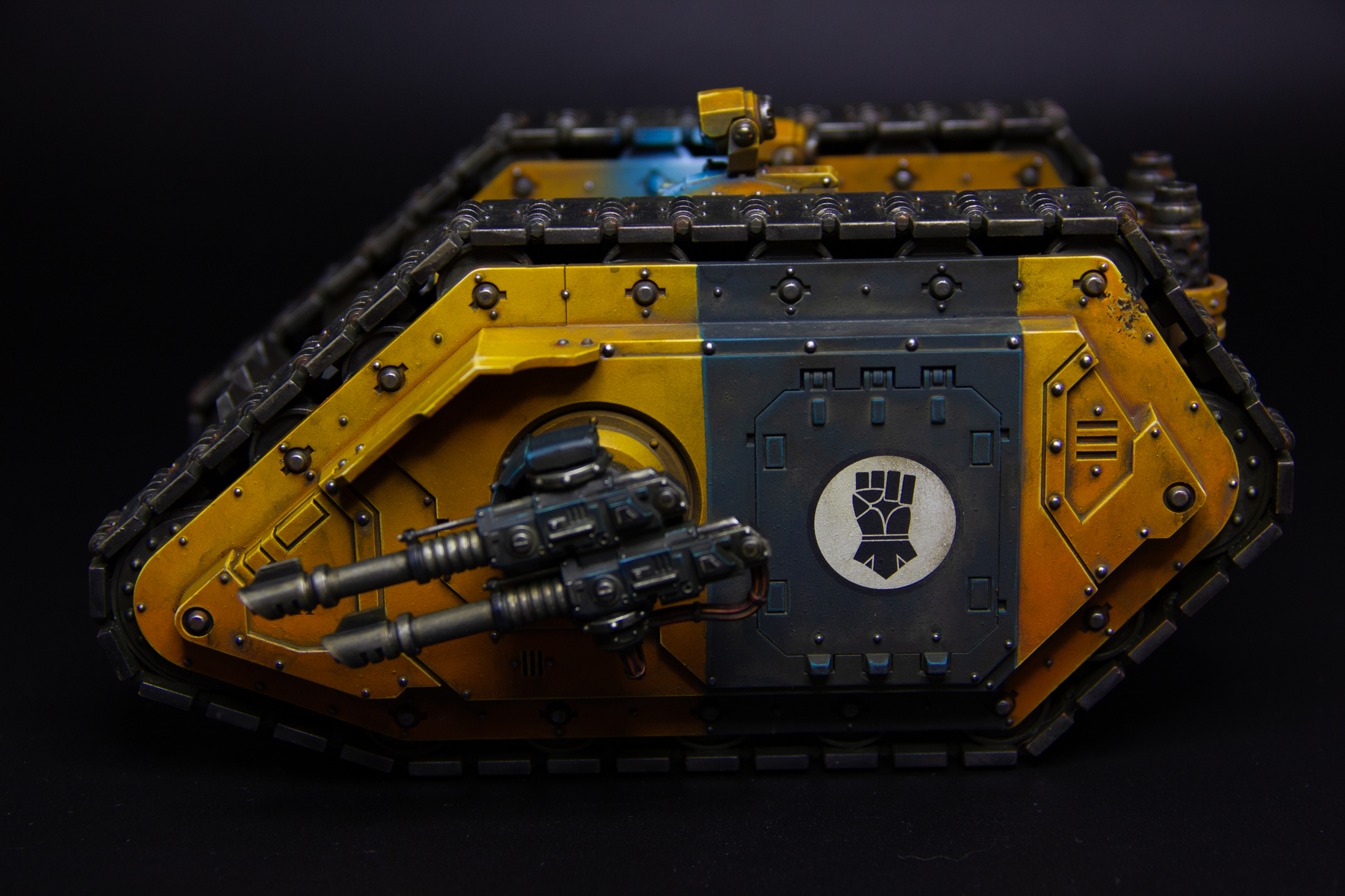 Another Land Raider Proteus - My, Painting miniatures, Warhammer, Needlework without process, Warhammer 40k, Adeptus Astartes, Wh miniatures, Horus heresy, Imperial fists, Longpost